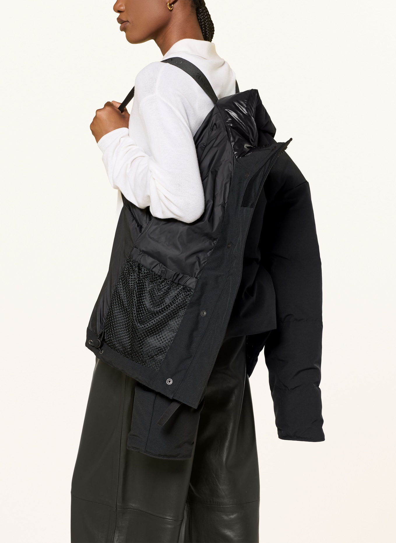 CANADA GOOSE Cropped-Daunenjacke GRANDVIEW: SCHWARZ
