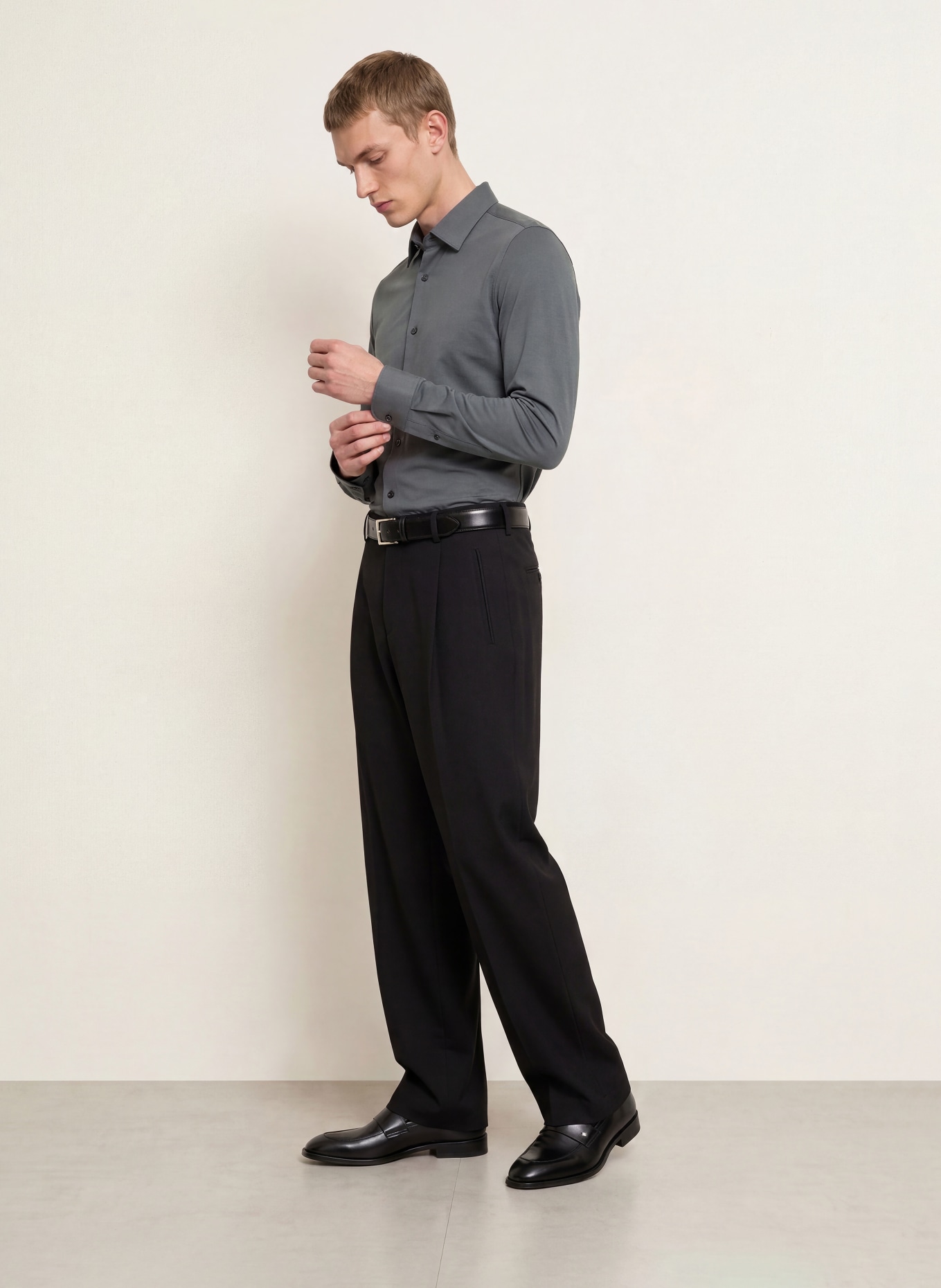 OLYMP Jerseyhemd Level Five 24/Seven body fit: DUNKELGRAU
