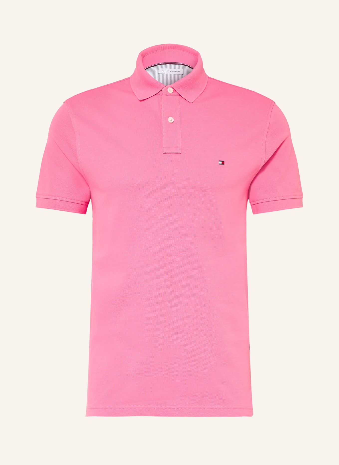 TOMMY HILFIGER Koszulka polo z piki regular fit: MOCNORÓŻOWY