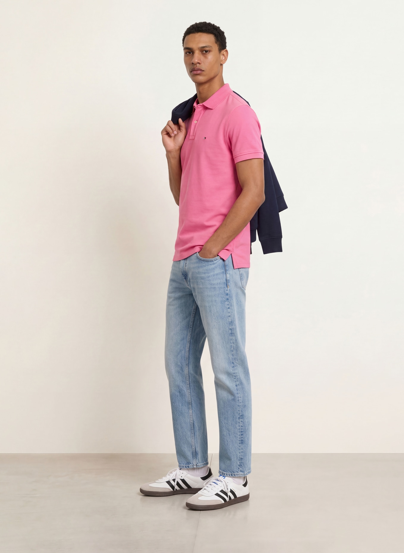 TOMMY HILFIGER Koszulka polo z piki regular fit: MOCNORÓŻOWY