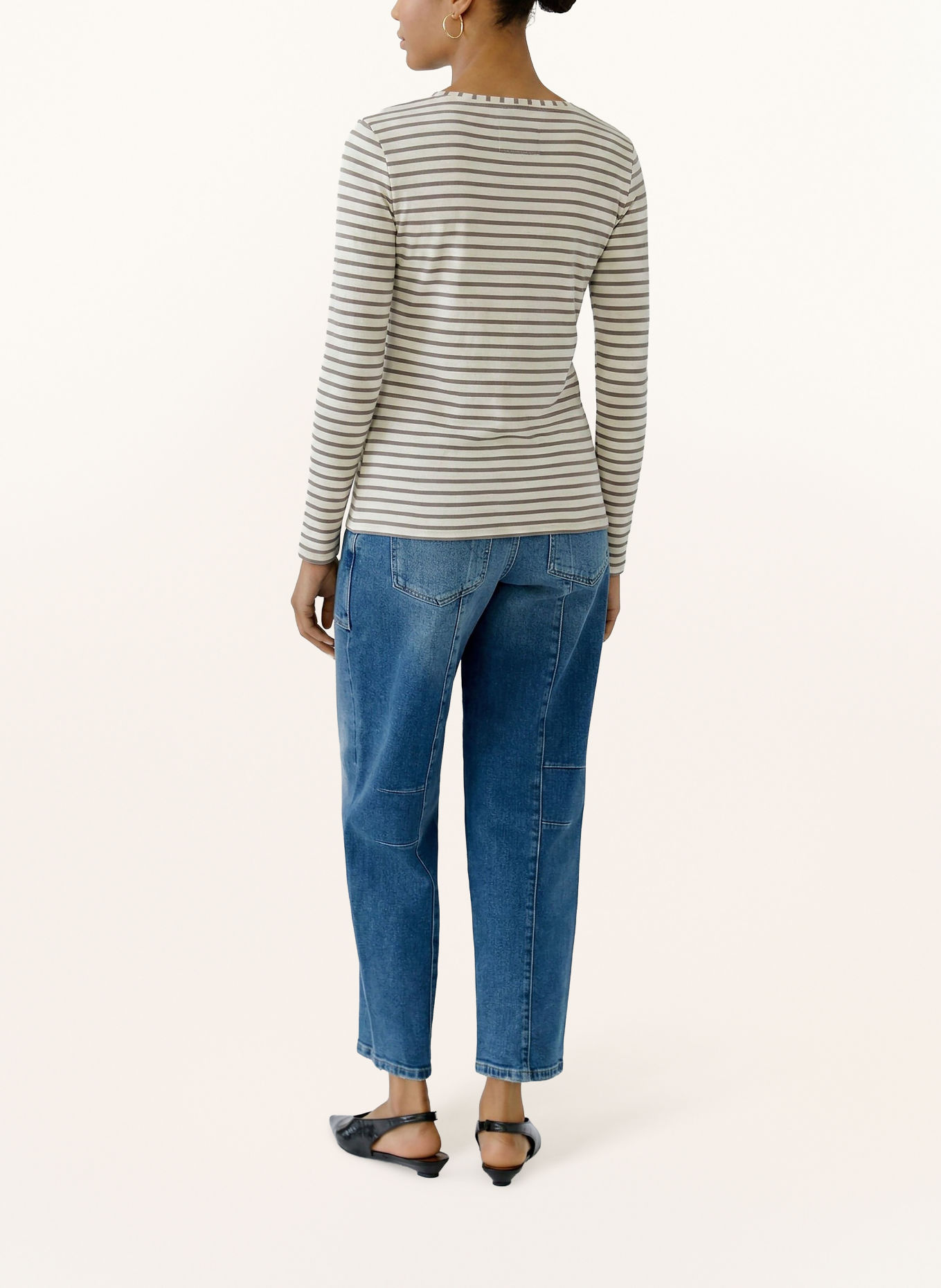 oui Long sleeve shirt: TAUPE / ECRU