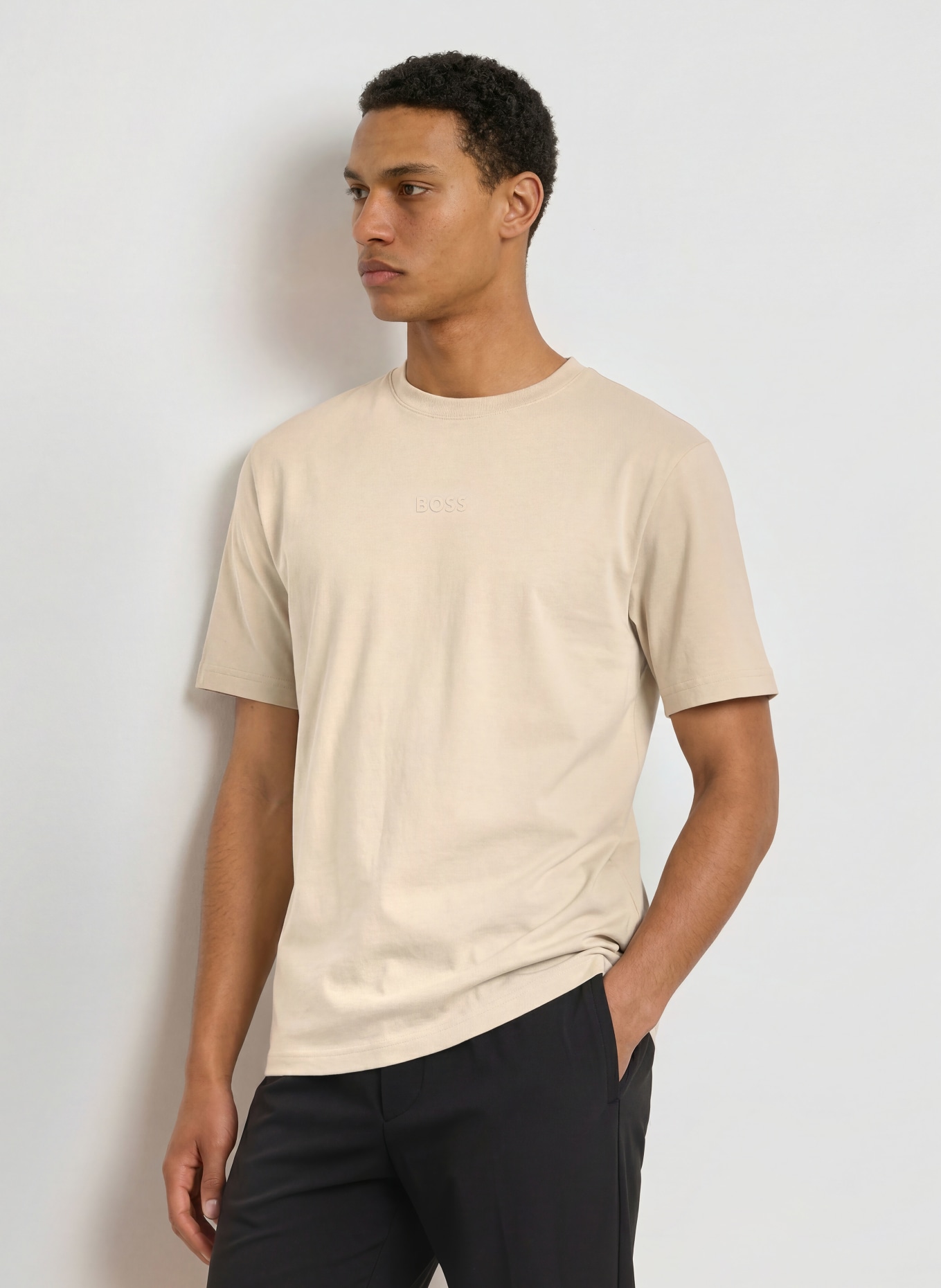 BOSS T-Shirt: BEIGE