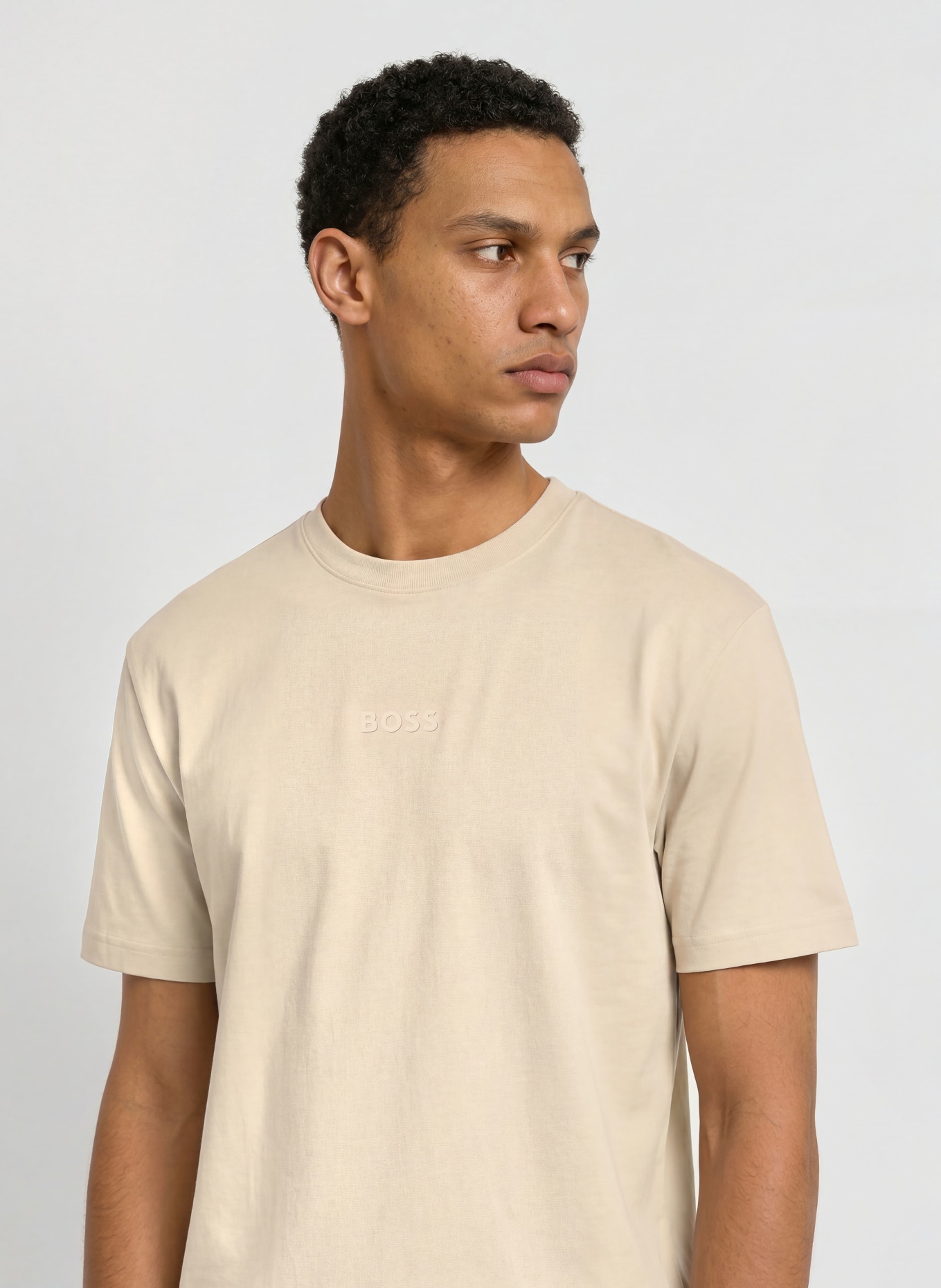 BOSS T-Shirt: BEIGE