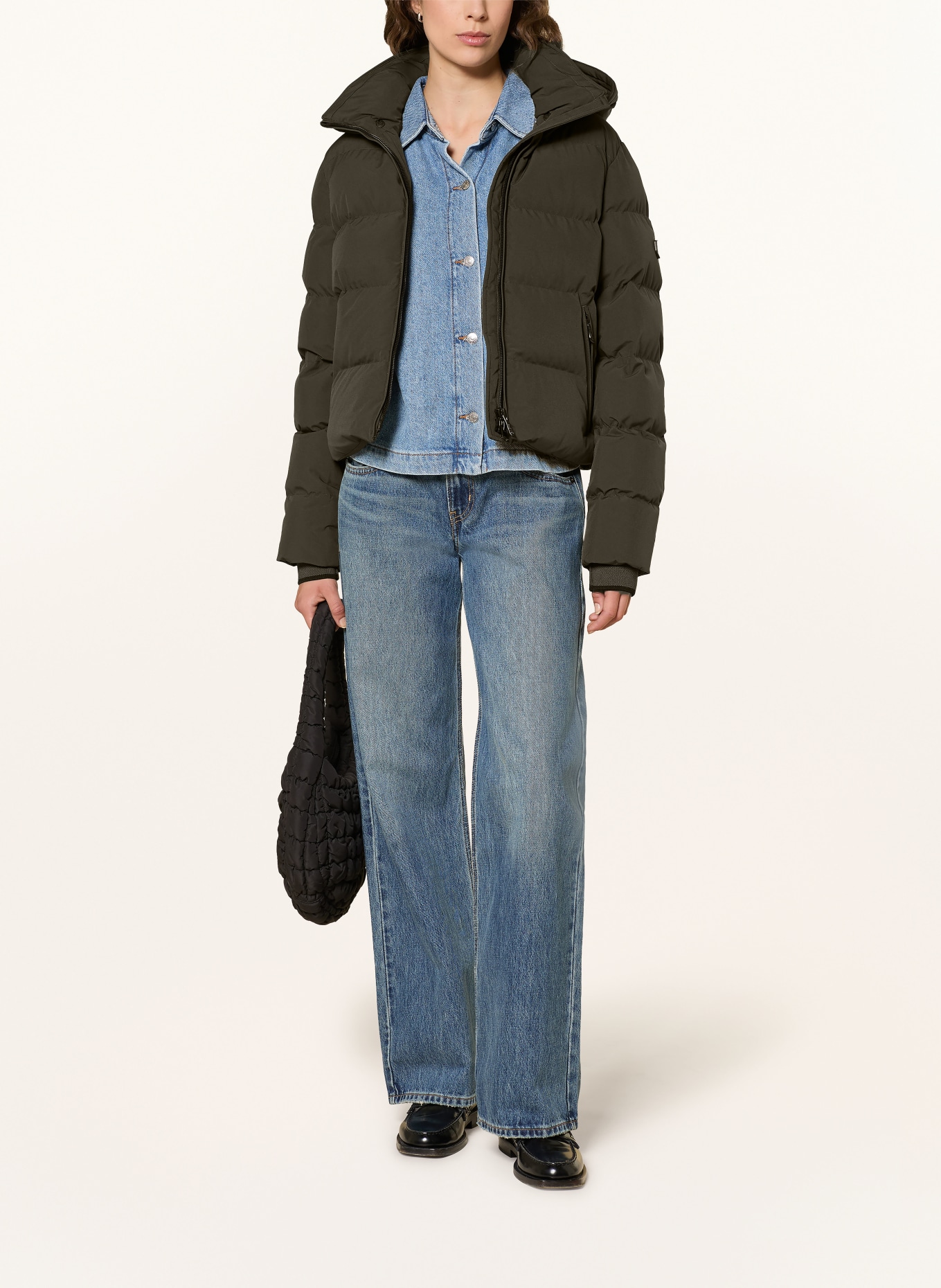 WELLENSTEYN Steppjacke GOLDMINE SHORT mit DUPONT™ SORONA®-Isolierung: DUNKELGRÜN