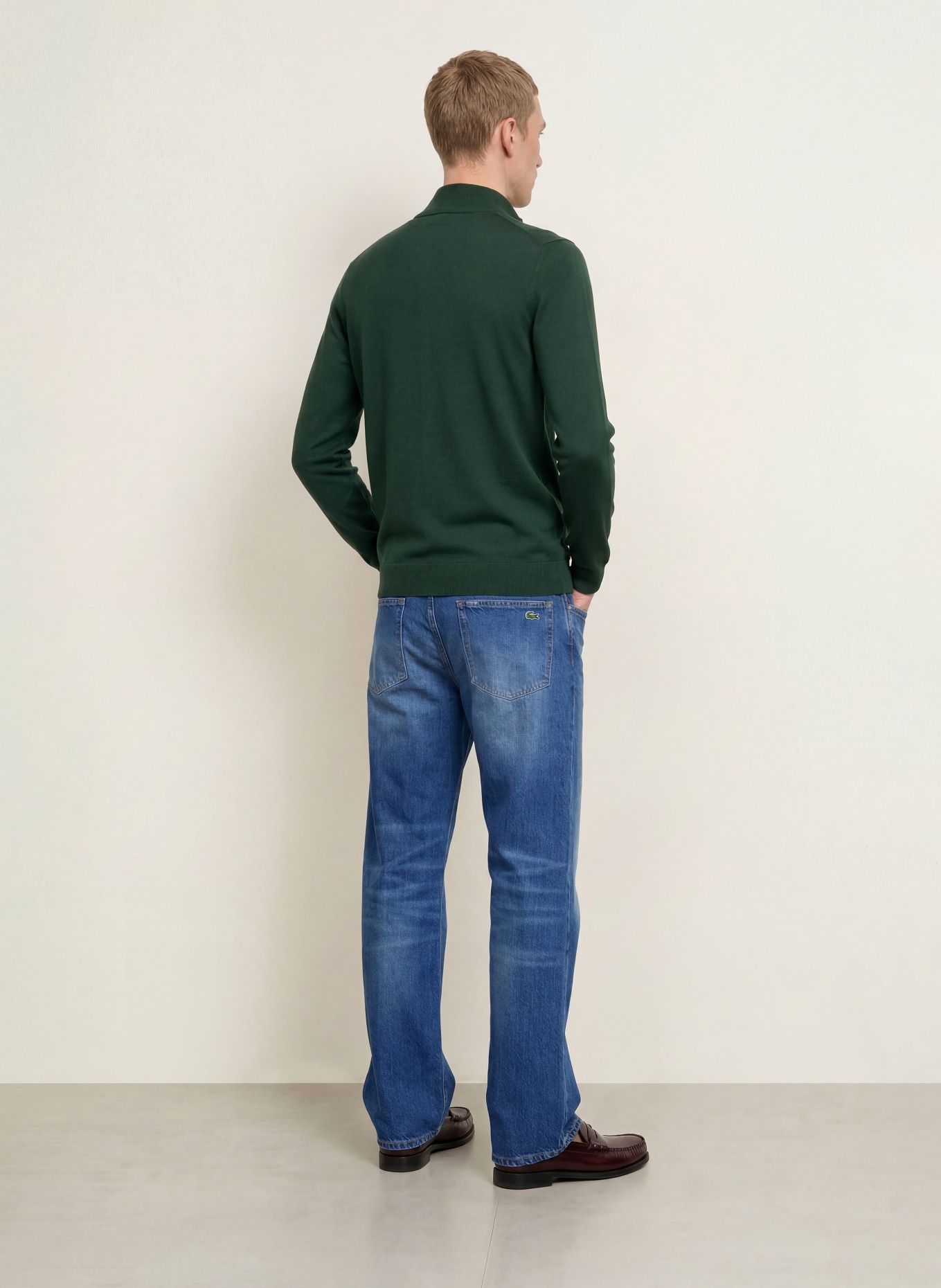 LACOSTE cardigan: DARK GREEN