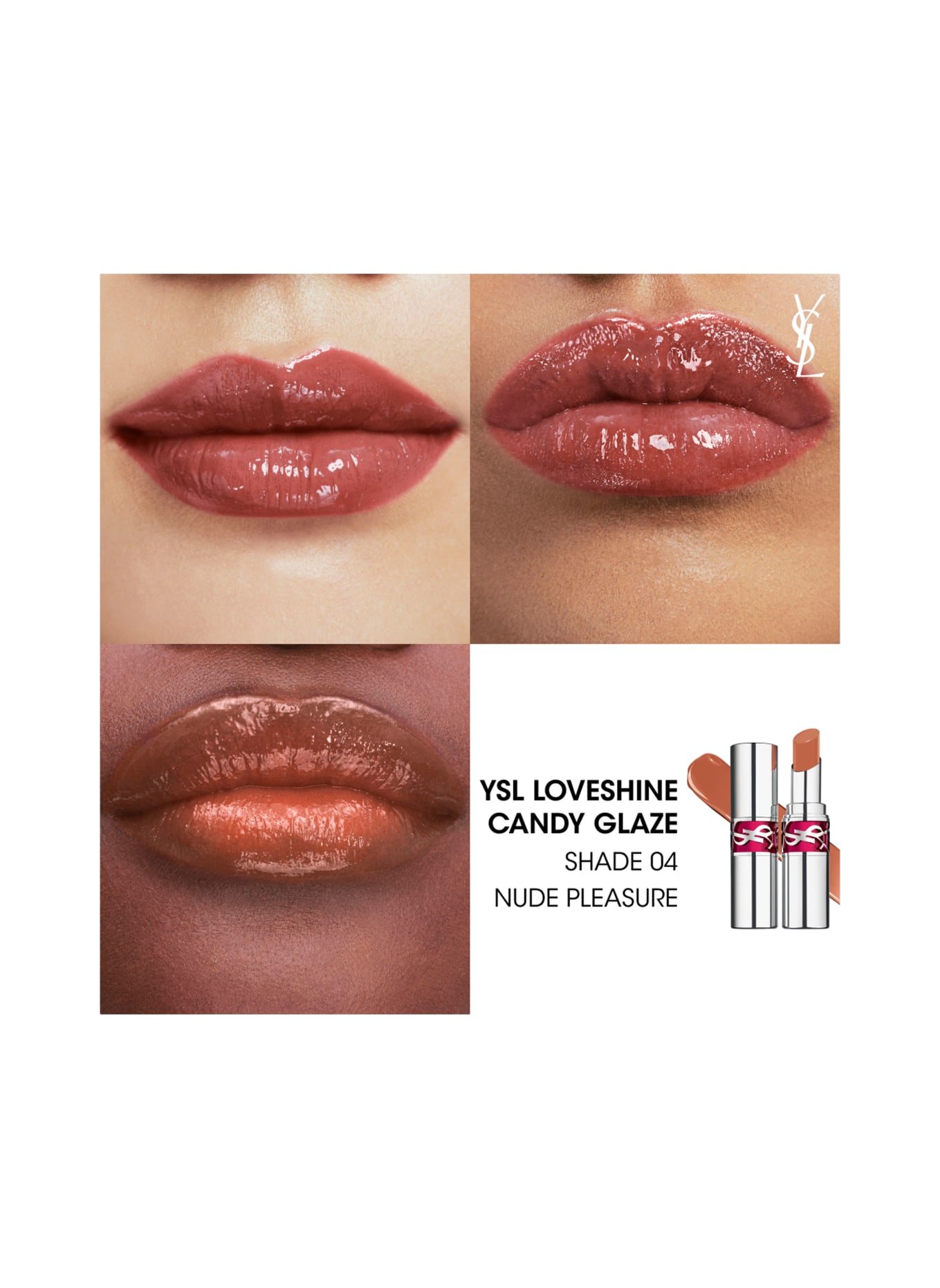 YVES SAINT LAURENT BEAUTÉ LOVESHINE CANDY GLAZE: 4 NUDE PLEASURE