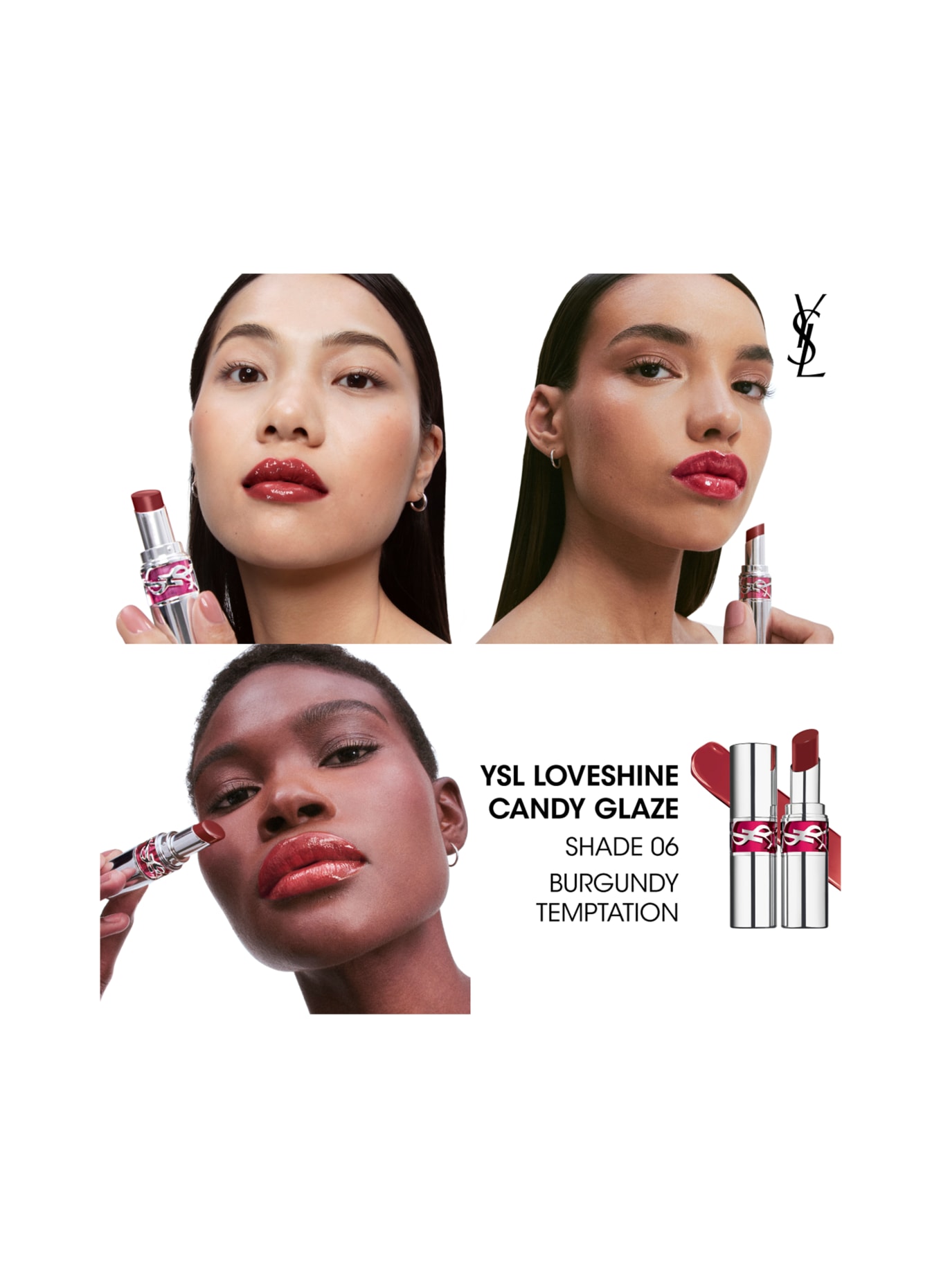 YVES SAINT LAURENT BEAUTÉ LOVESHINE CANDY GLAZE: 6 BURGUNDY TEMPTATION