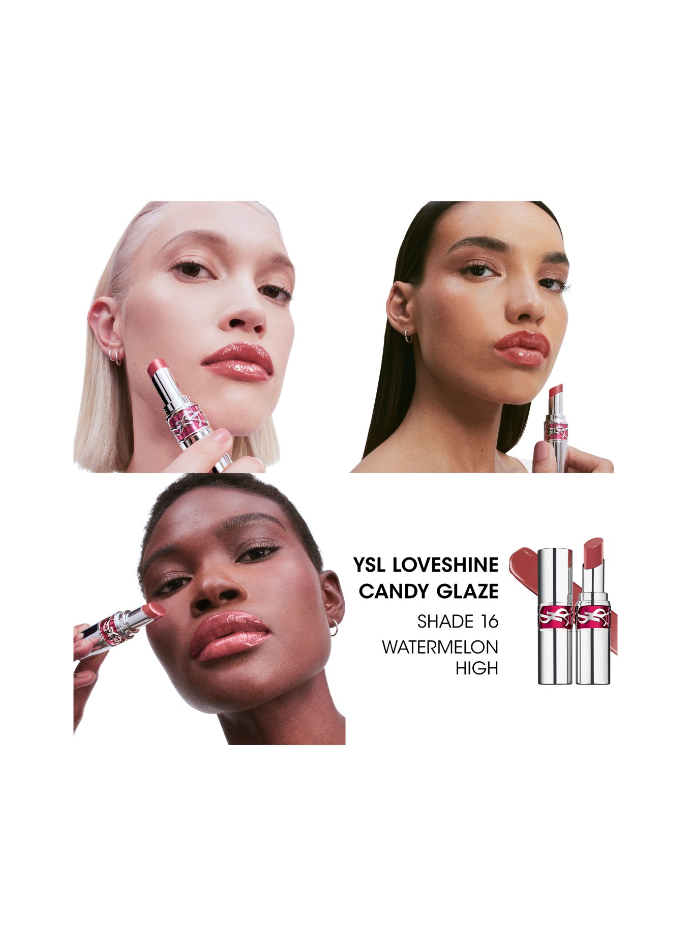YVES SAINT LAURENT BEAUTÉ LOVESHINE CANDY GLAZE: 16 WATERMELON HIGH