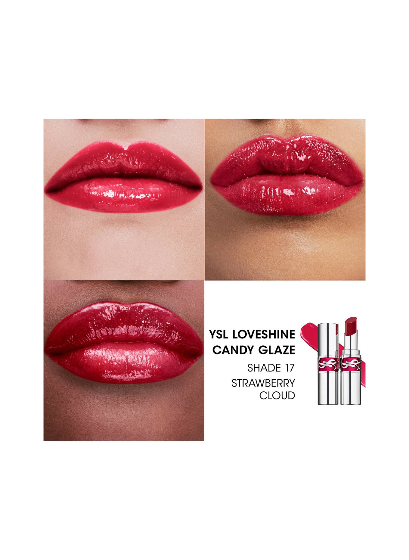 YVES SAINT LAURENT BEAUTÉ LOVESHINE CANDY GLAZE: 17 STRAWBERRY