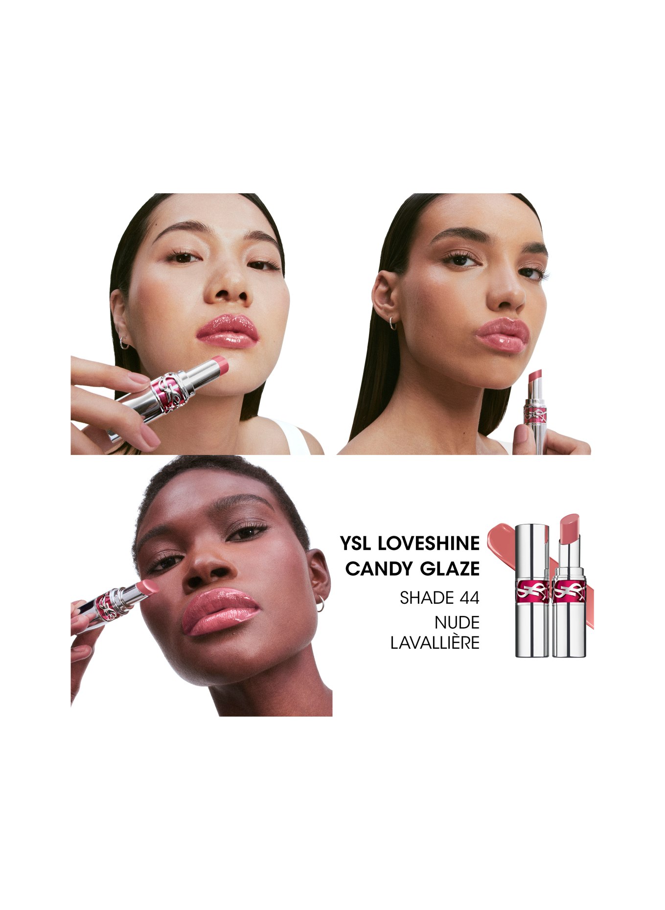 YVES SAINT LAURENT BEAUTÉ LOVESHINE CANDY GLAZE: 44 NUDE LAVALLIÈRE