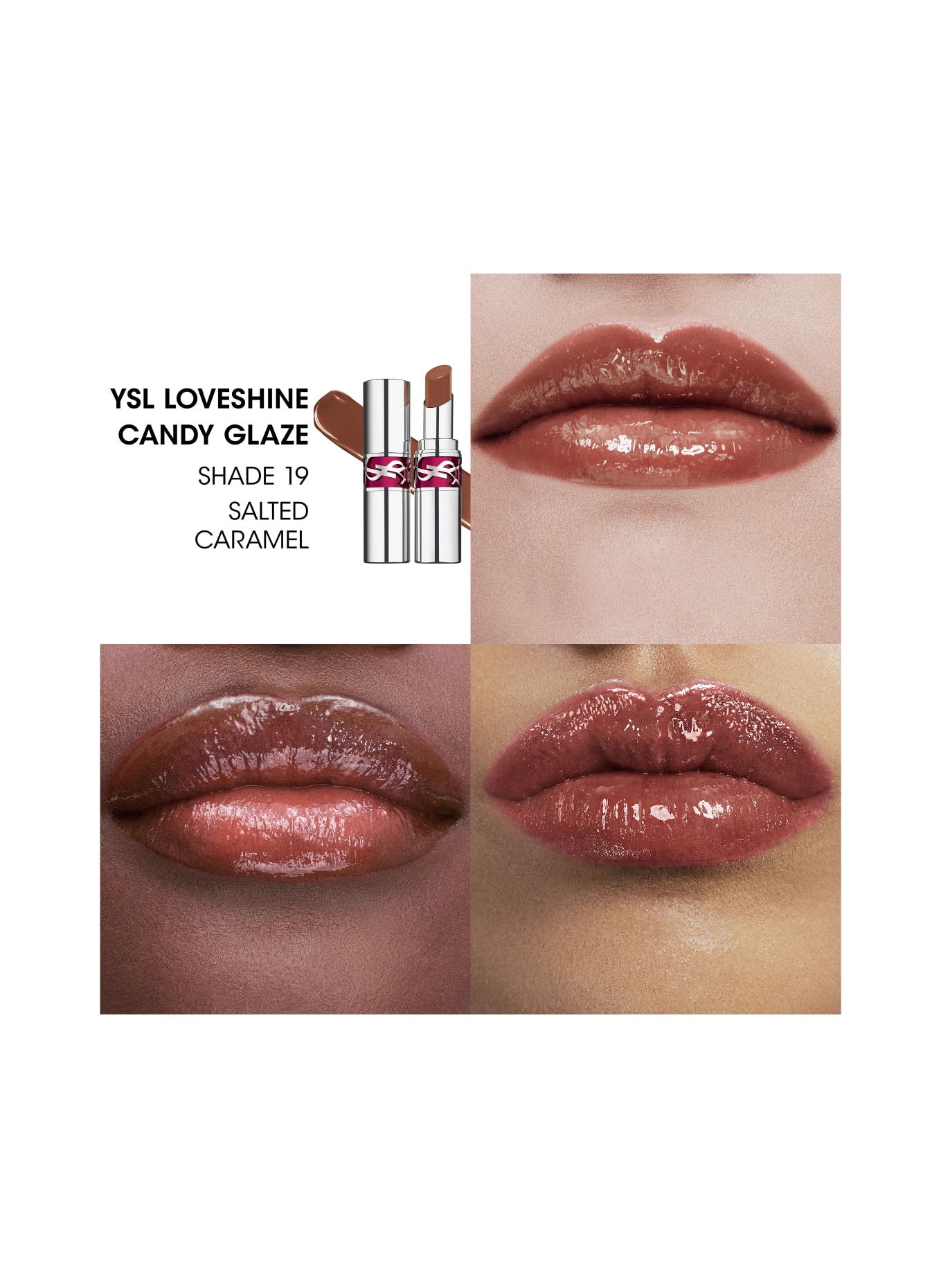 YVES SAINT LAURENT BEAUTÉ LOVESHINE CANDY GLAZE: 19 SALTED CARAMEL