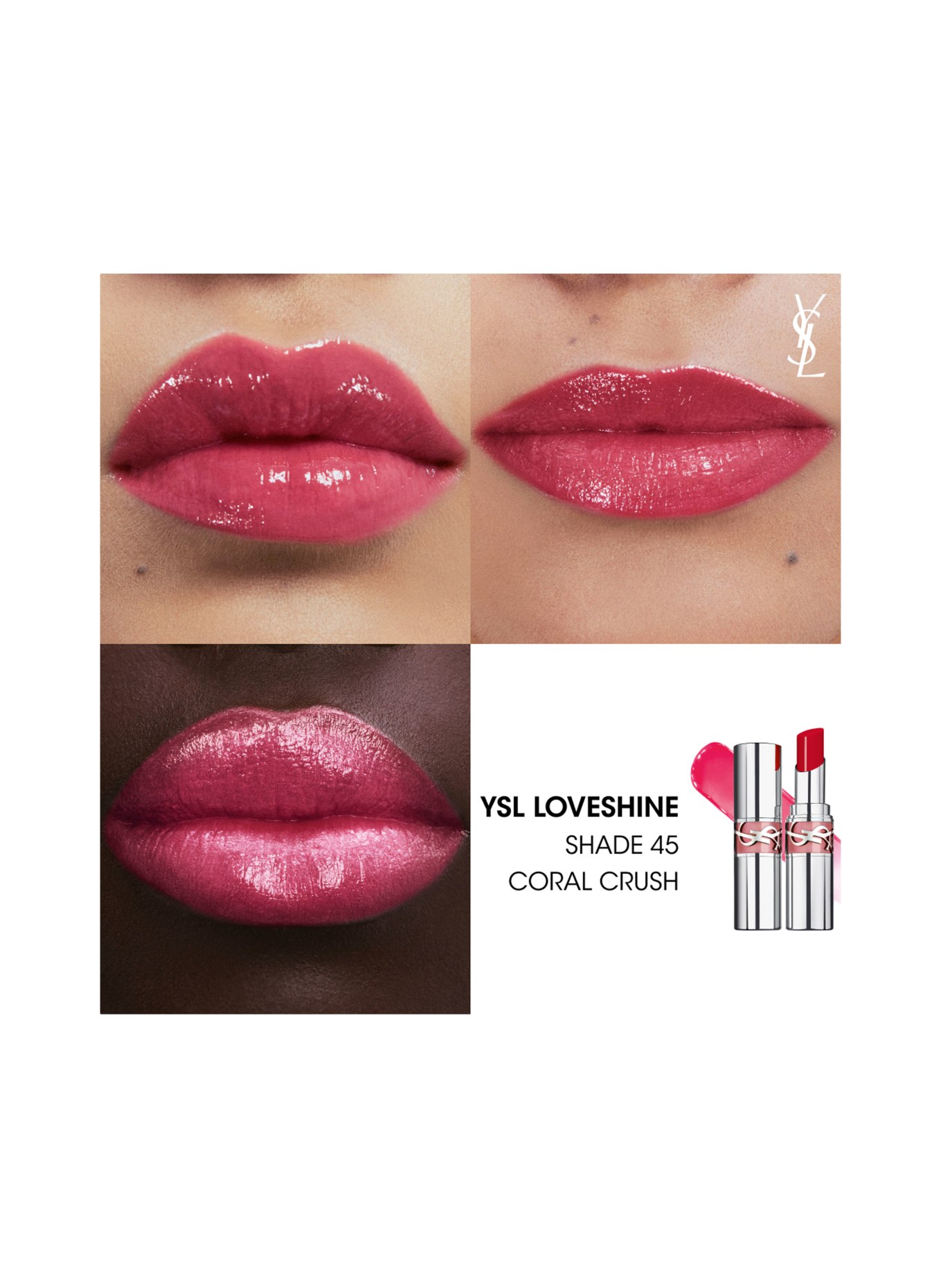 YVES SAINT LAURENT BEAUTÉ LOVESHINE: 45 CORAL CRUSH