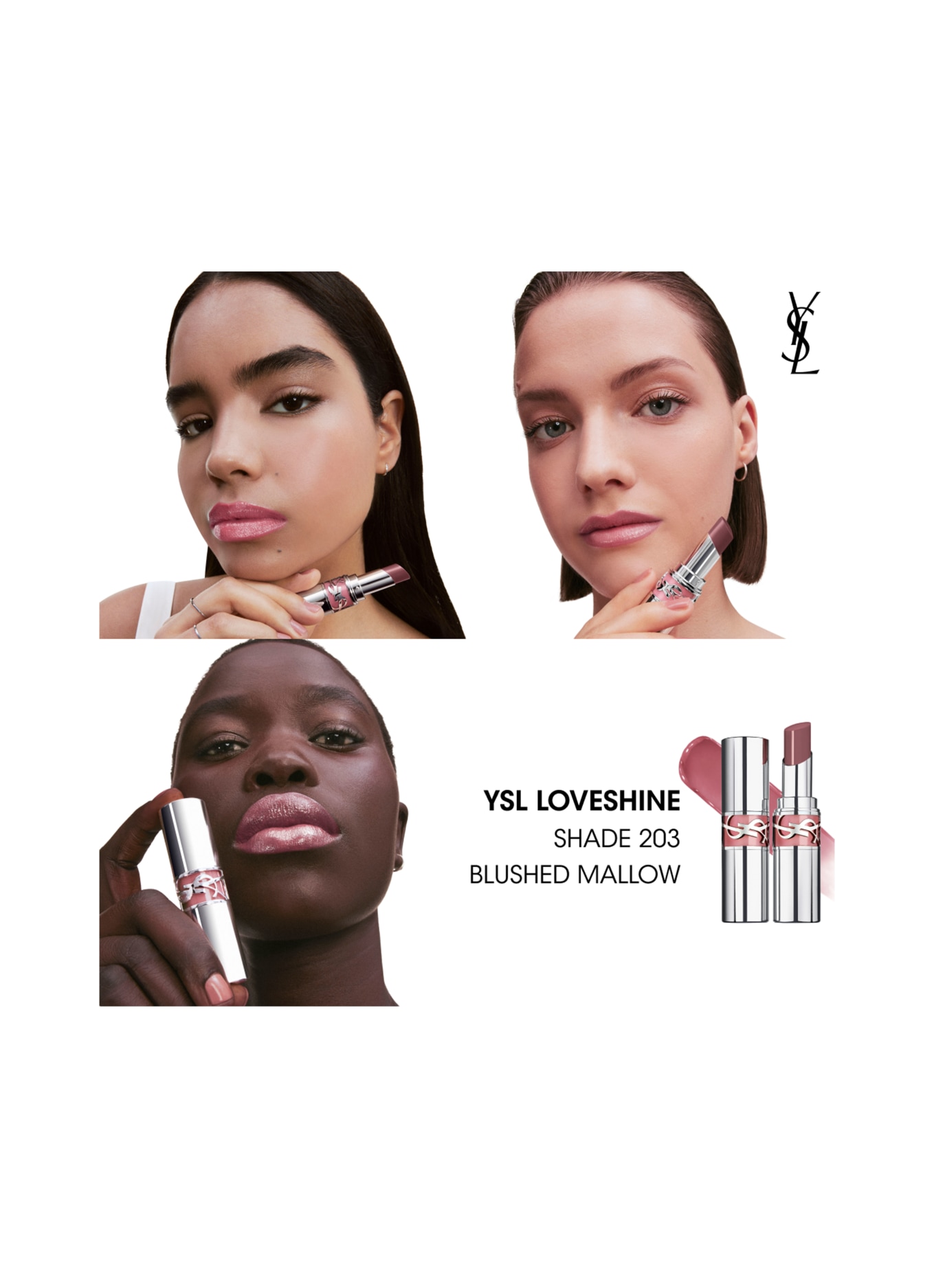 YVES SAINT LAURENT BEAUTÉ LOVESHINE: 203 BLUSHED MALLOW