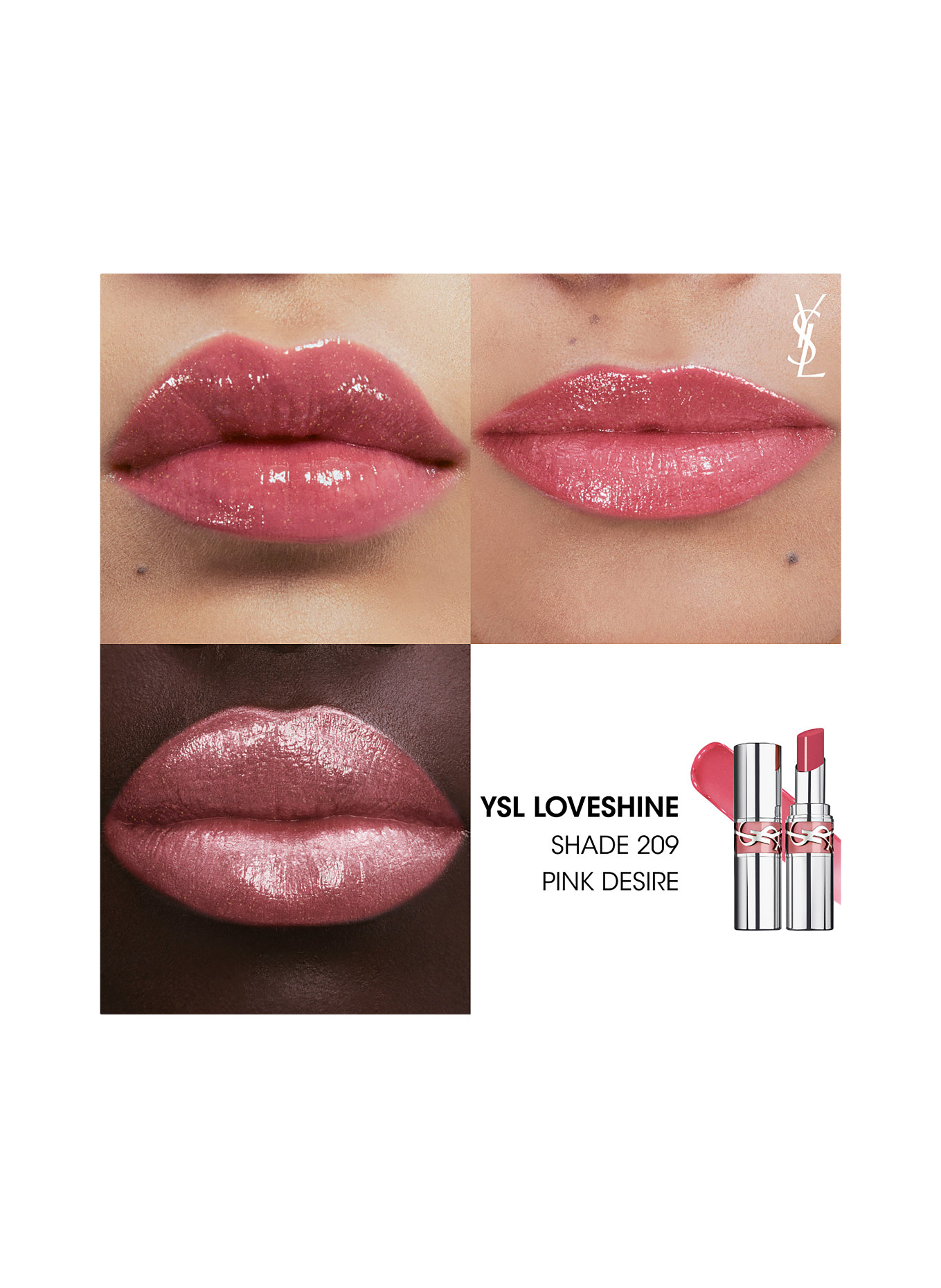 YVES SAINT LAURENT BEAUTÉ LOVESHINE: 209 PINK DESIRE