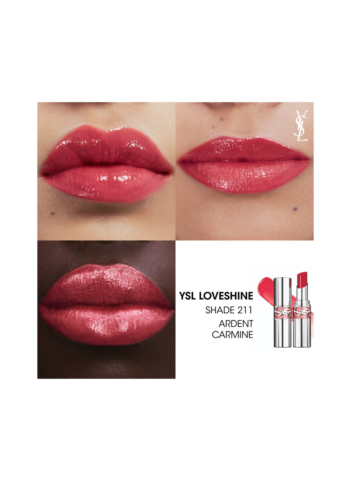 YVES SAINT LAURENT BEAUTÉ LOVESHINE: 211 CARMIN ARDENT