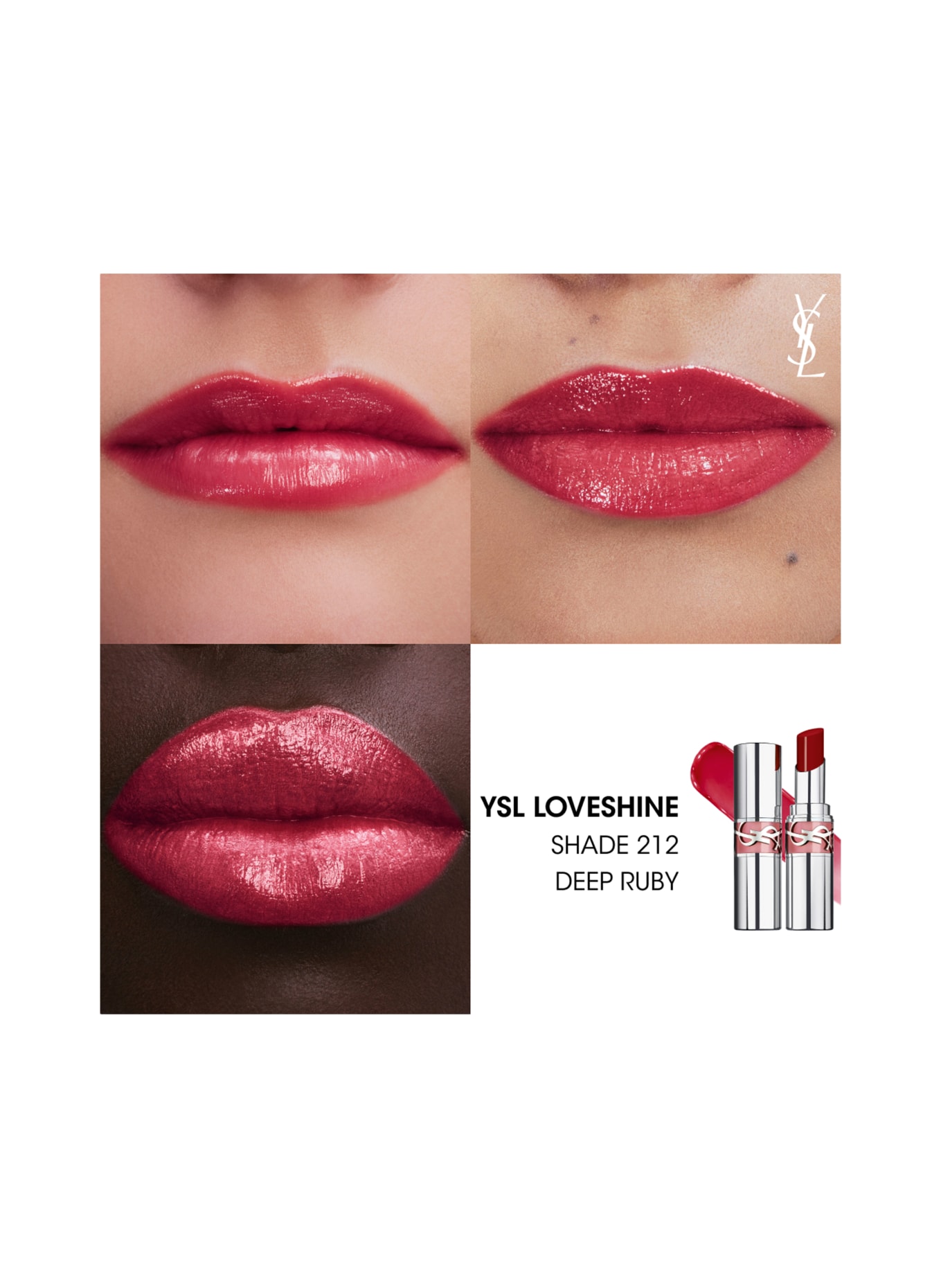 YVES SAINT LAURENT BEAUTÉ LOVESHINE: 212 DEEP RUBY