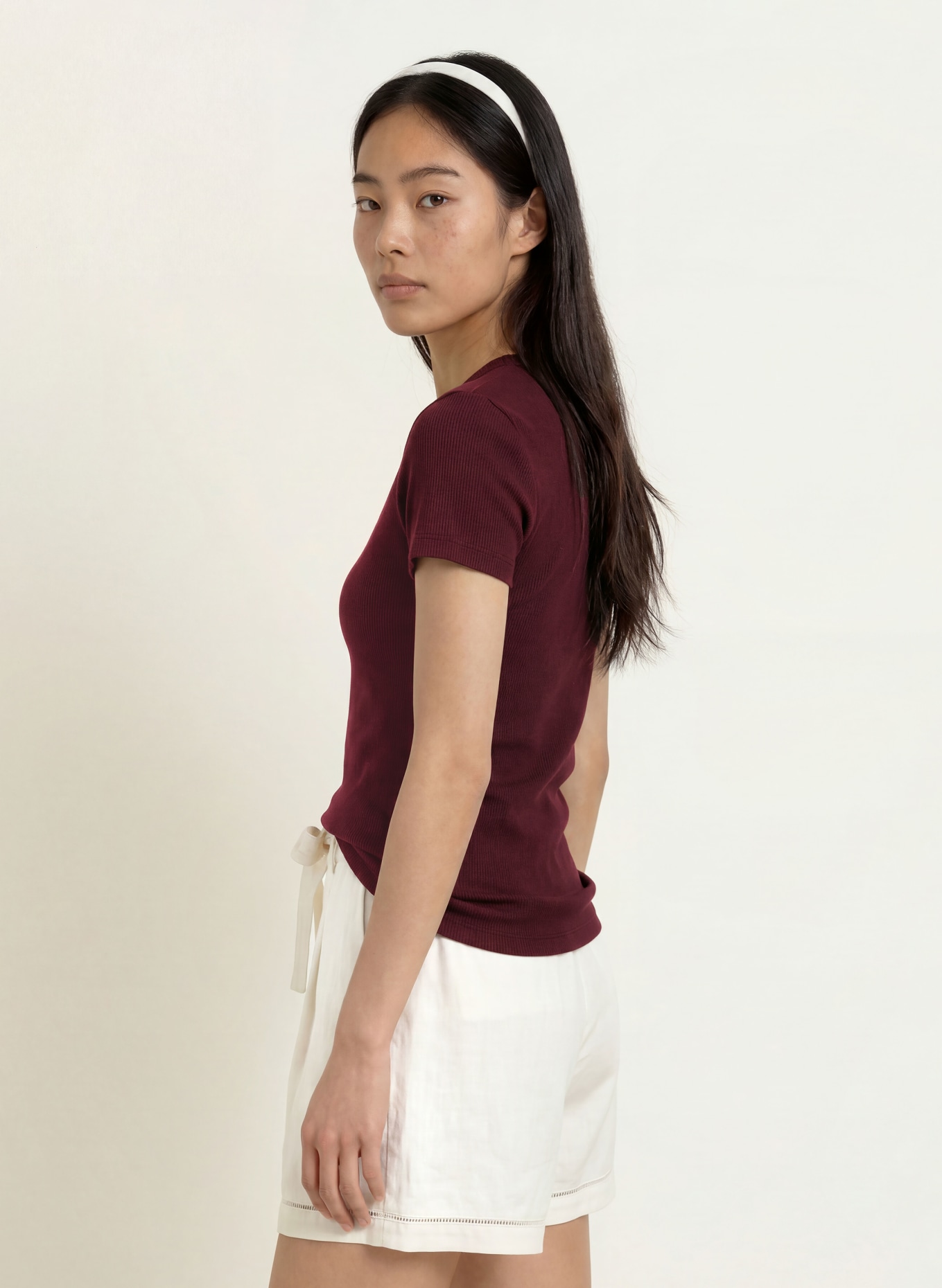 LACOSTE T-shirt: CIEMNOCZERWONY