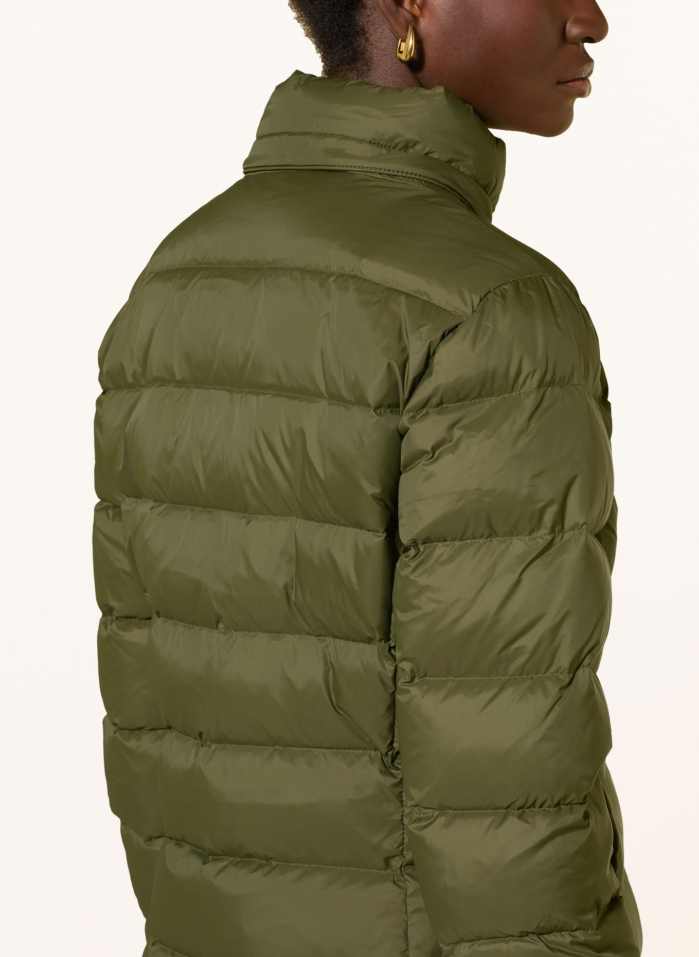 TOMMY JEANS Down coat with detachable faux fur: KHAKI / LIGHT BROWN