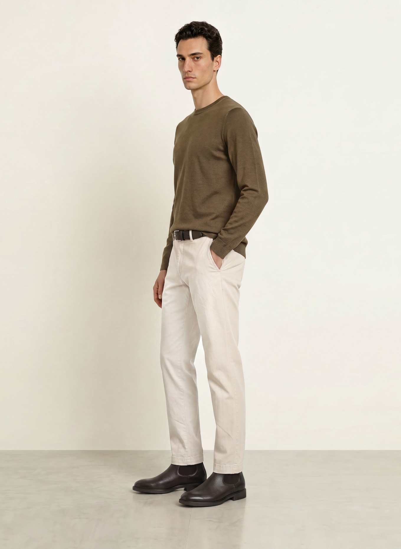 OLYMP Pullover: BRAUN