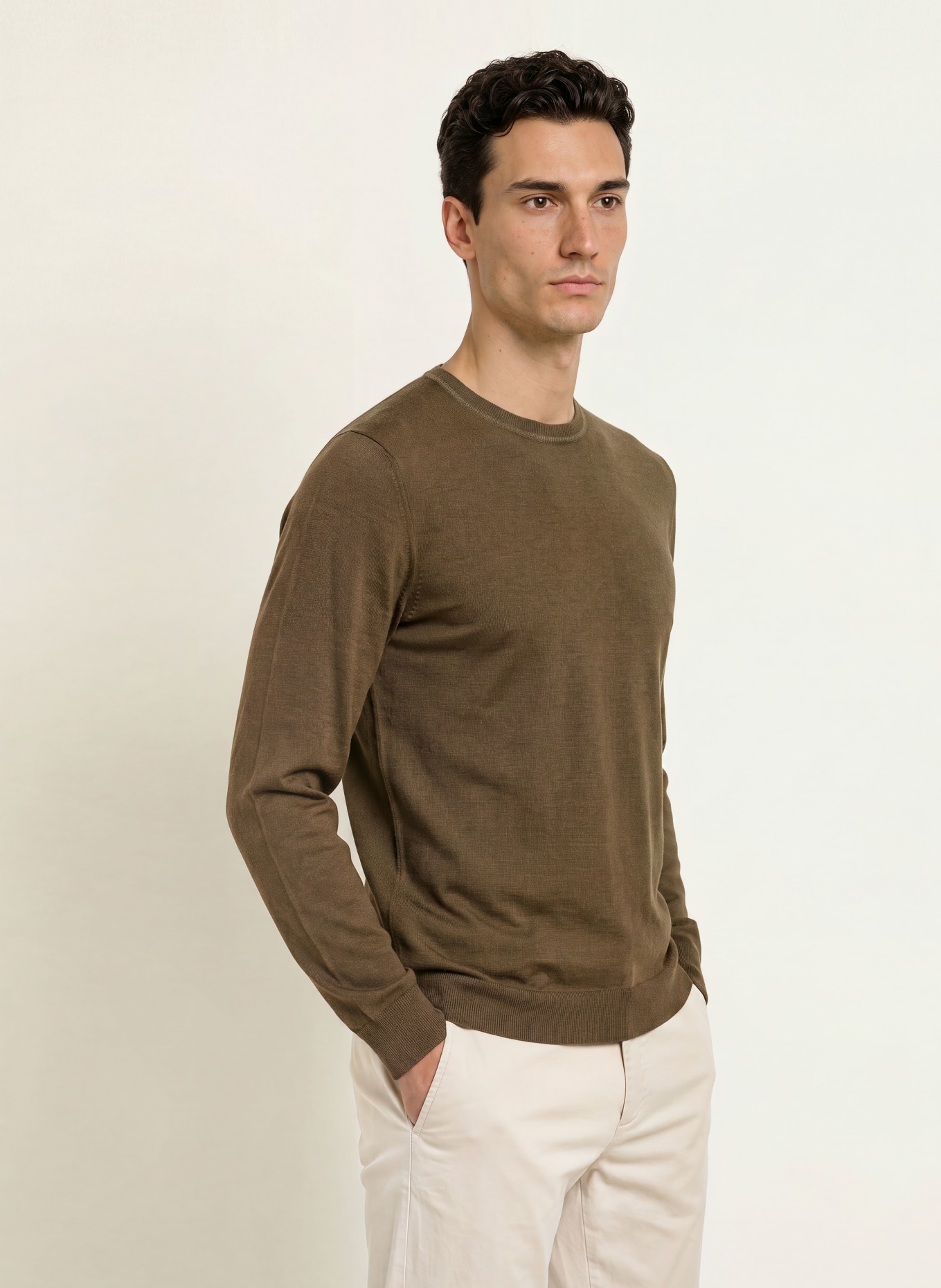 OLYMP Pullover: BRAUN