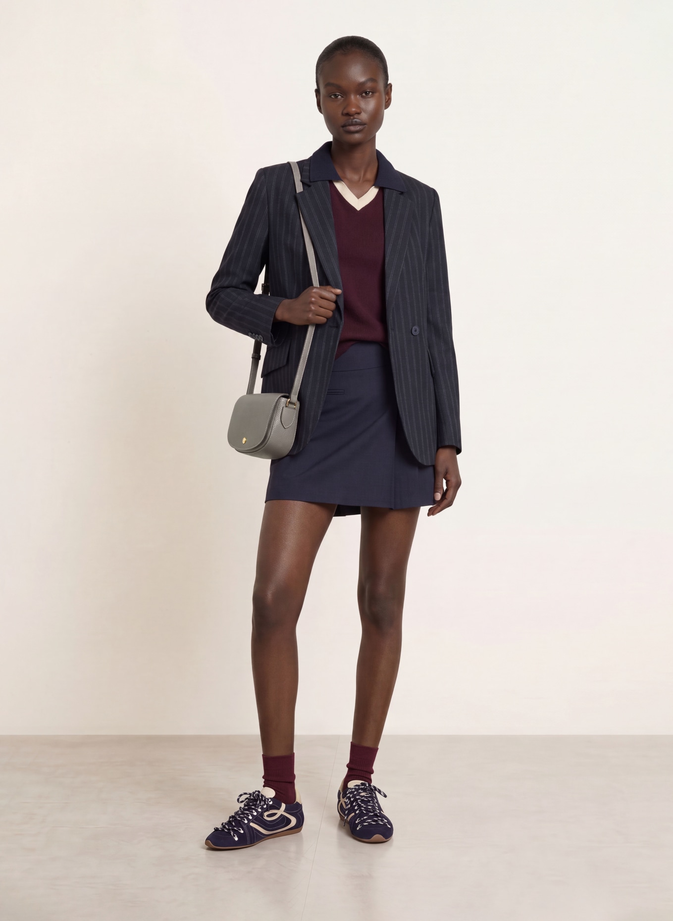 LONGCHAMP Umhängetasche ÉPURE: GRAU / GOLD