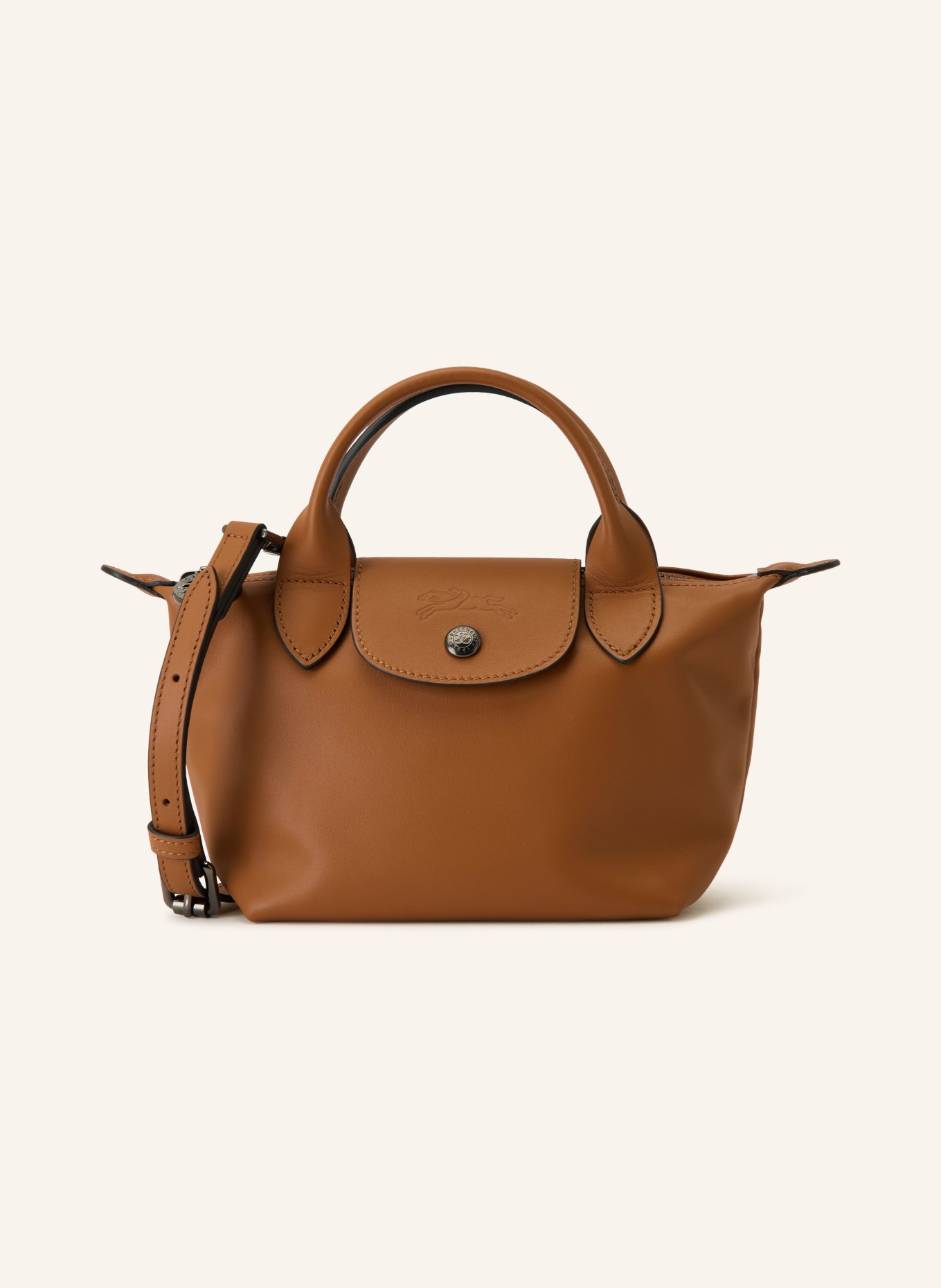 LONGCHAMP Handtasche LE PLIAGE XTRA XS: COGNAC / PLATIN