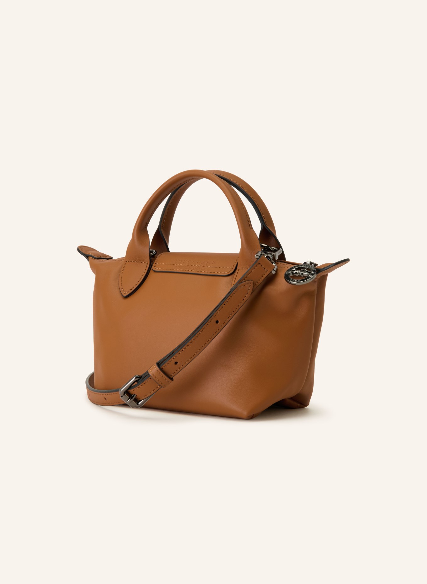 LONGCHAMP Handtasche LE PLIAGE XTRA XS: COGNAC / PLATIN