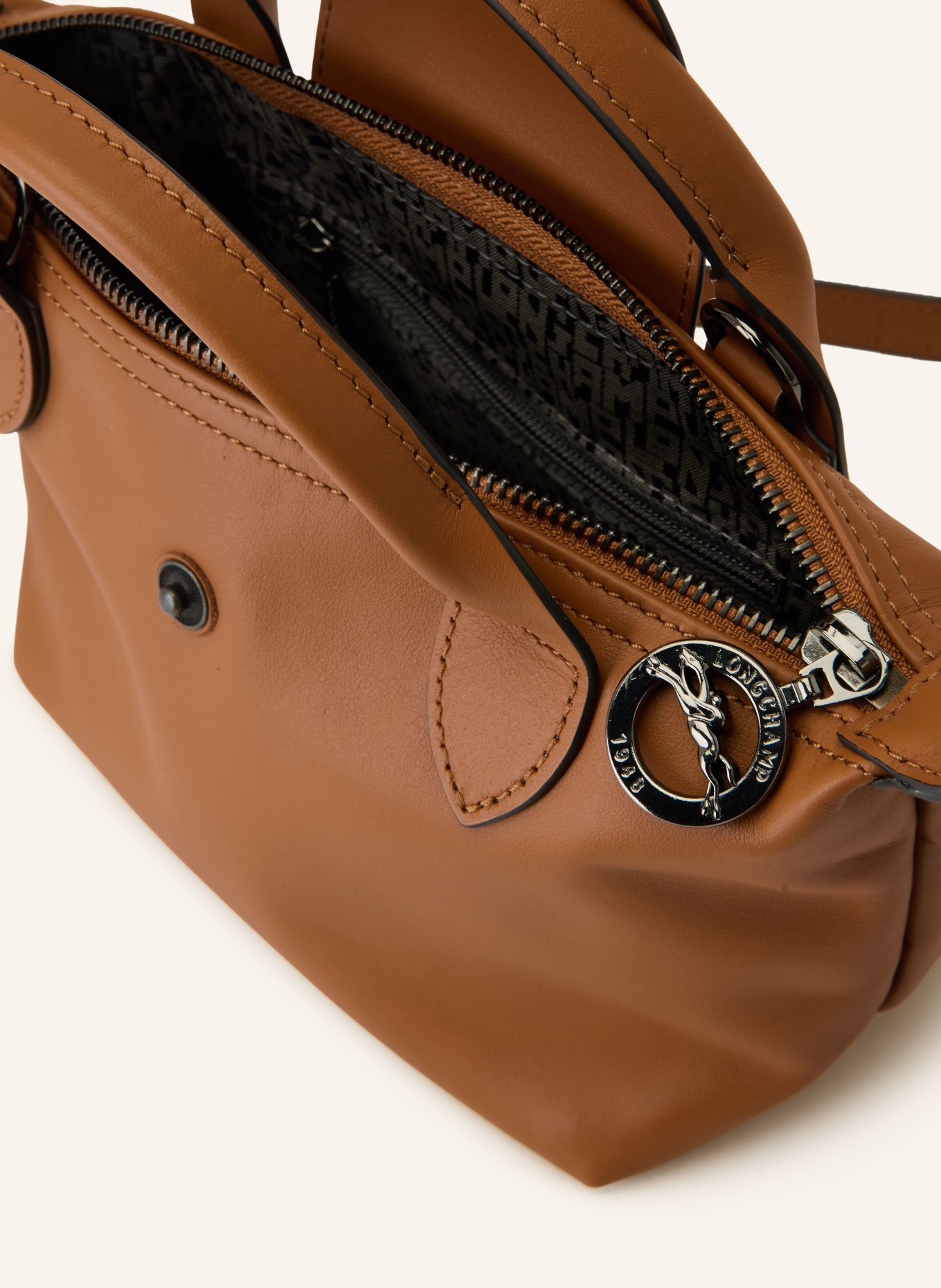 LONGCHAMP Handtasche LE PLIAGE XTRA XS: COGNAC / PLATIN