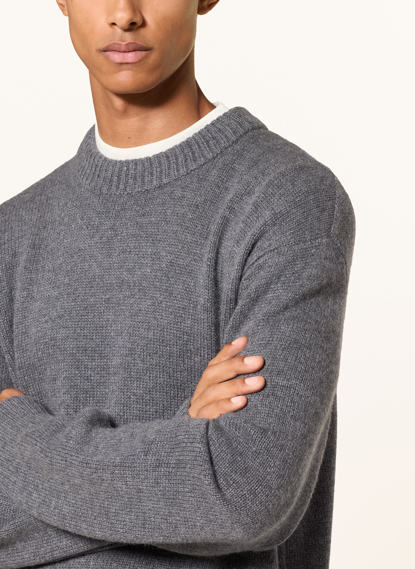 LISA YANG Cashmere-Pullover KRISTIAN: DUNKELGRAU