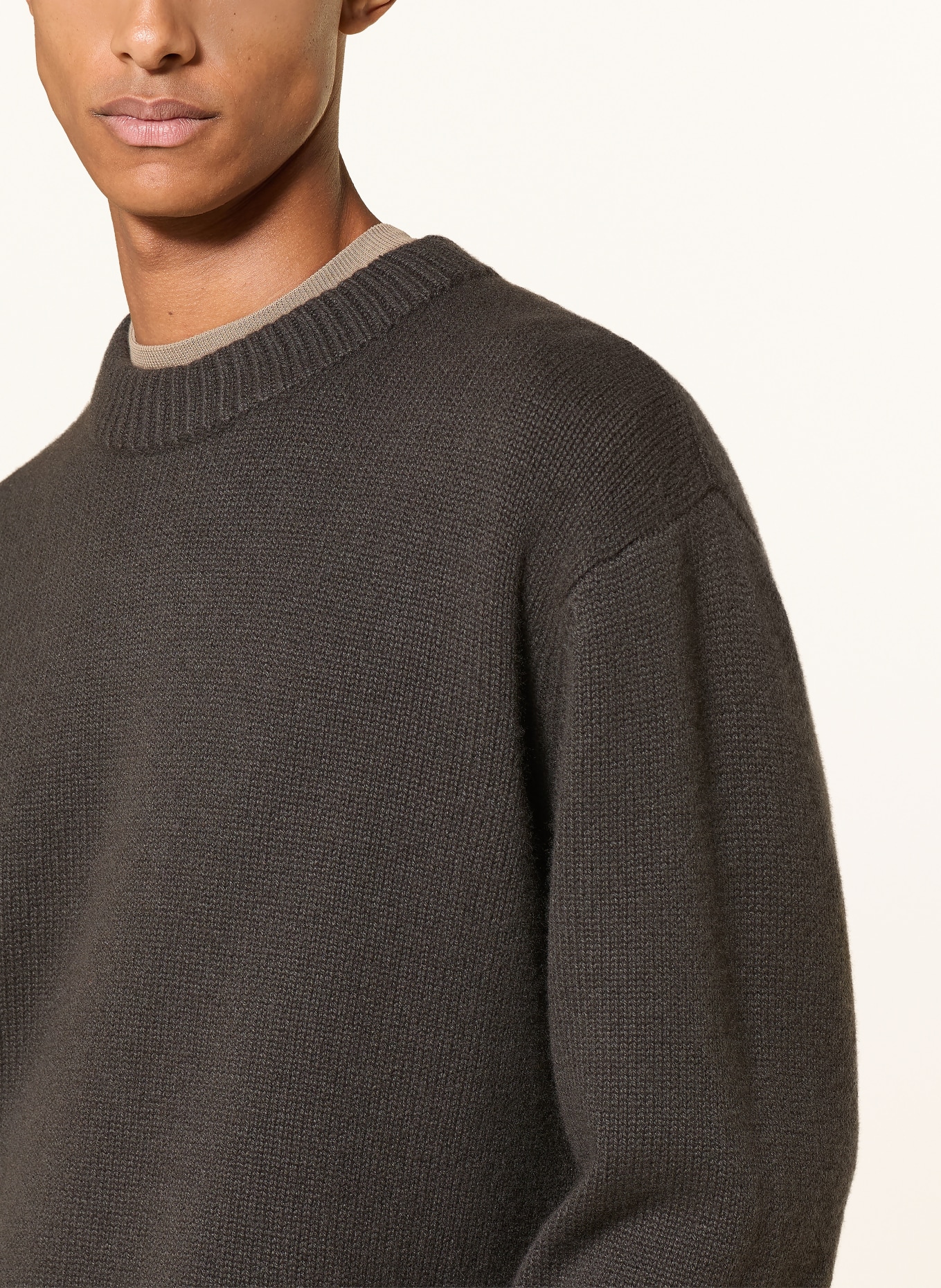 LISA YANG Cashmere-Pullover KRISTIAN: DUNKELBRAUN