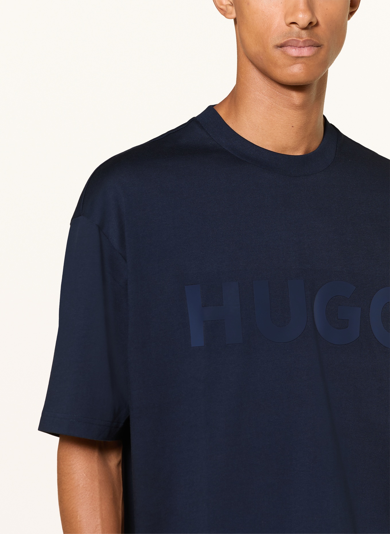HUGO Tricou DINKEE: ALBASTRU ÎNCHIS