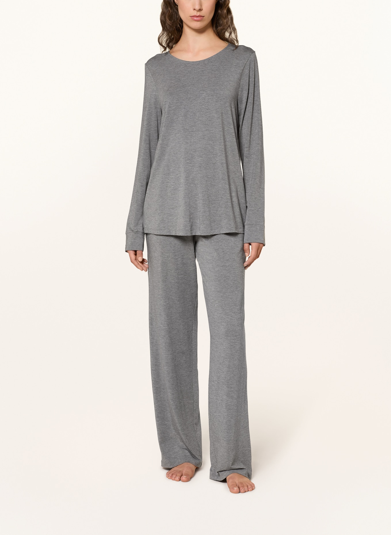 HANRO Schlafhose NATURAL ELEGANCE: GRAU