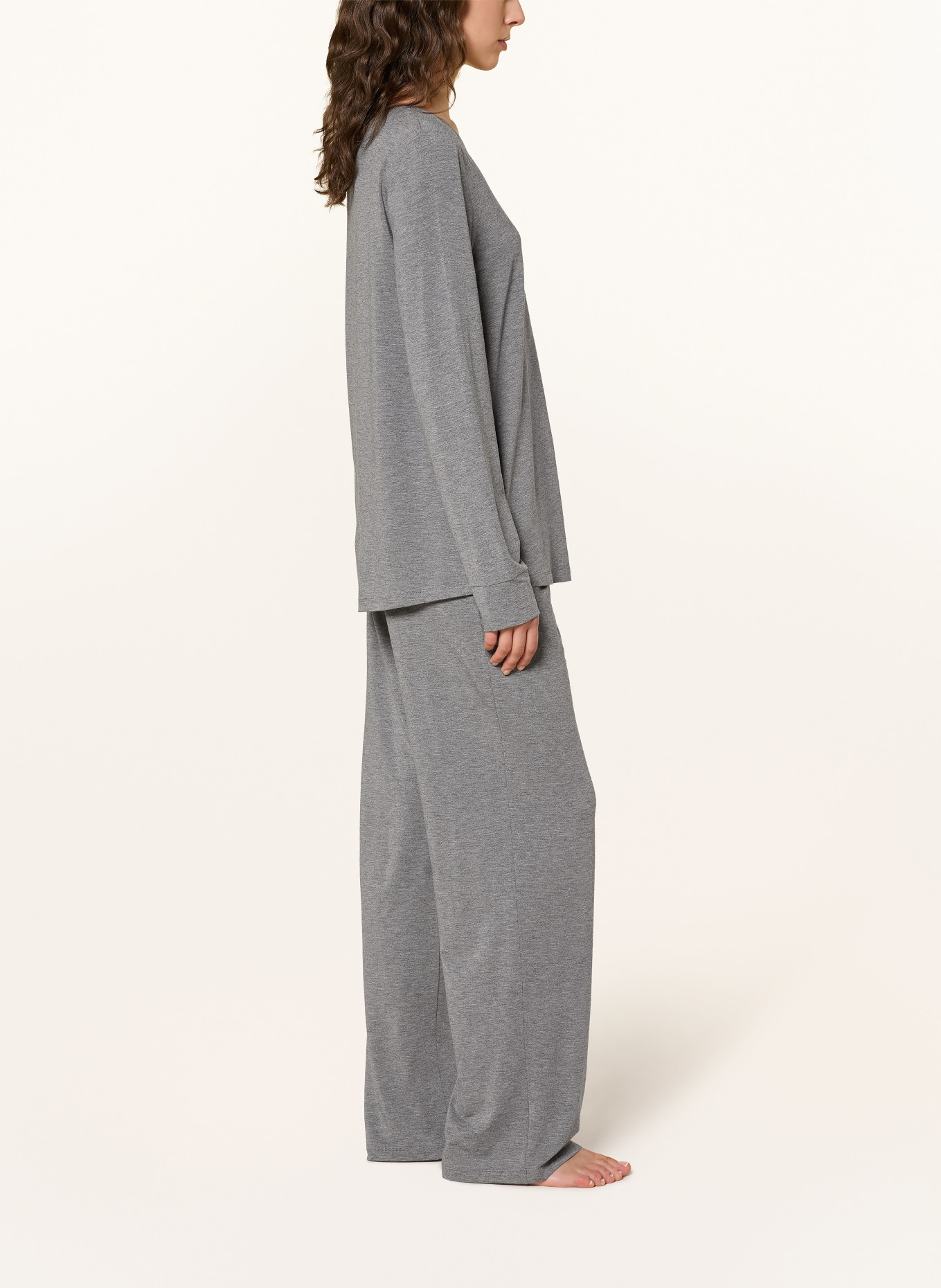 HANRO Schlafhose NATURAL ELEGANCE: GRAU