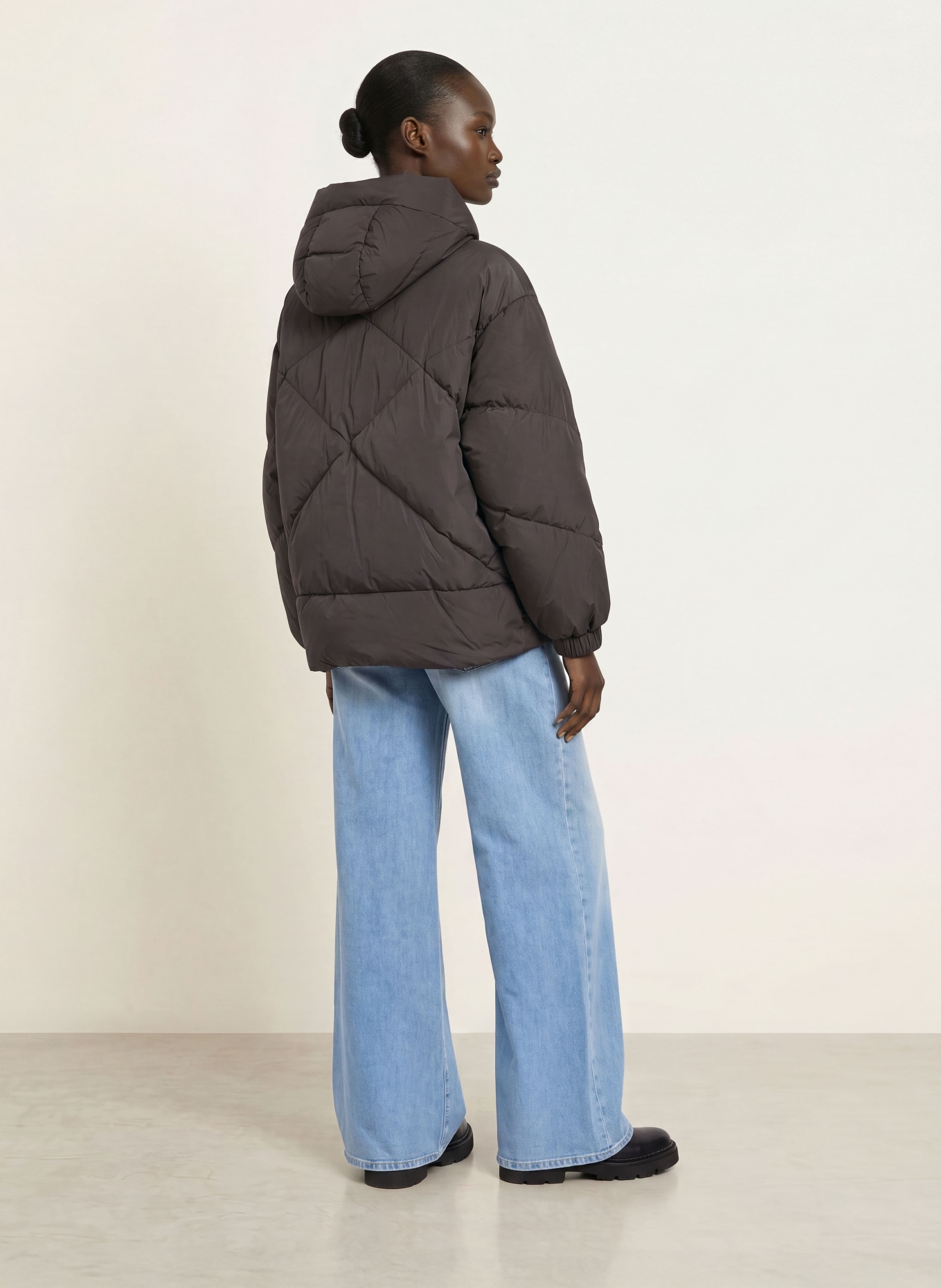 DUNO Down jacket PEGGIE: DARK BROWN
