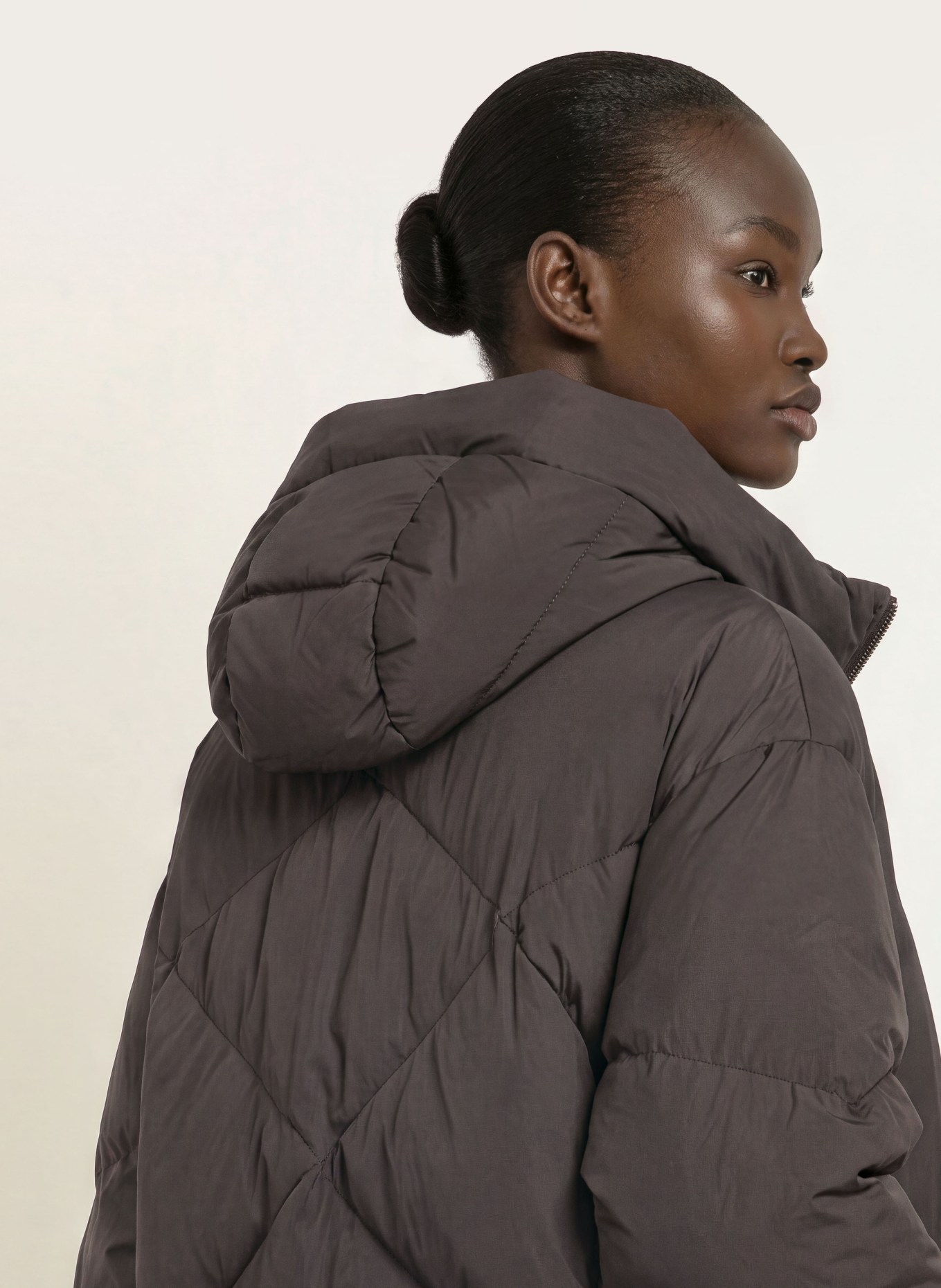 DUNO Down jacket PEGGIE: DARK BROWN
