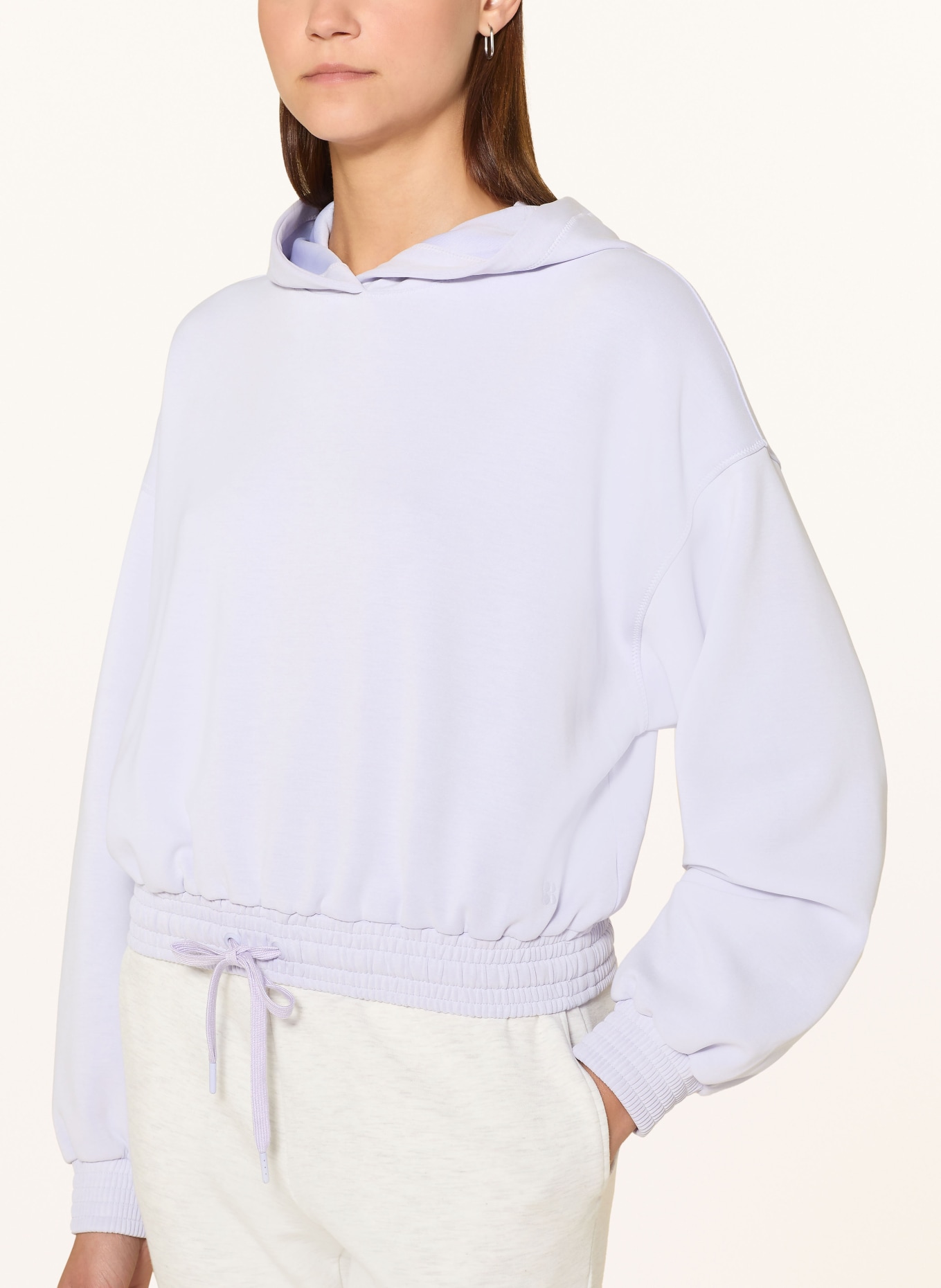 Sweaty Betty Mikina s kapucí SAND WASH: SVĚTLE FIALOVÁ