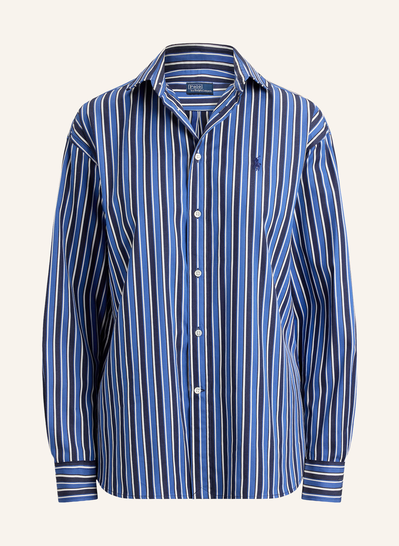 POLO RALPH LAUREN Hemdbluse: BLAU / DUNKELBLAU / WEISS