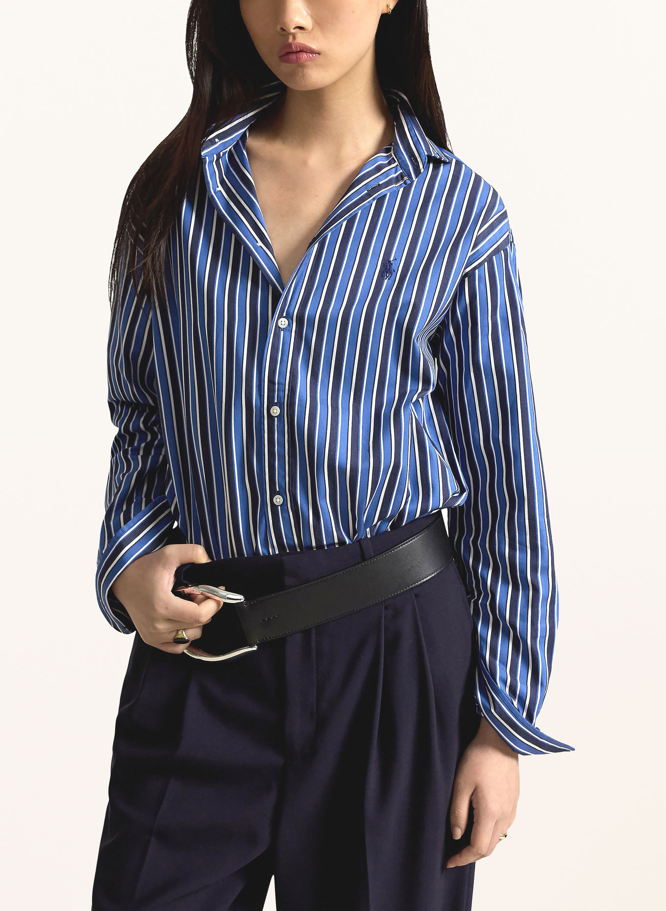 POLO RALPH LAUREN Hemdbluse: BLAU / DUNKELBLAU / WEISS