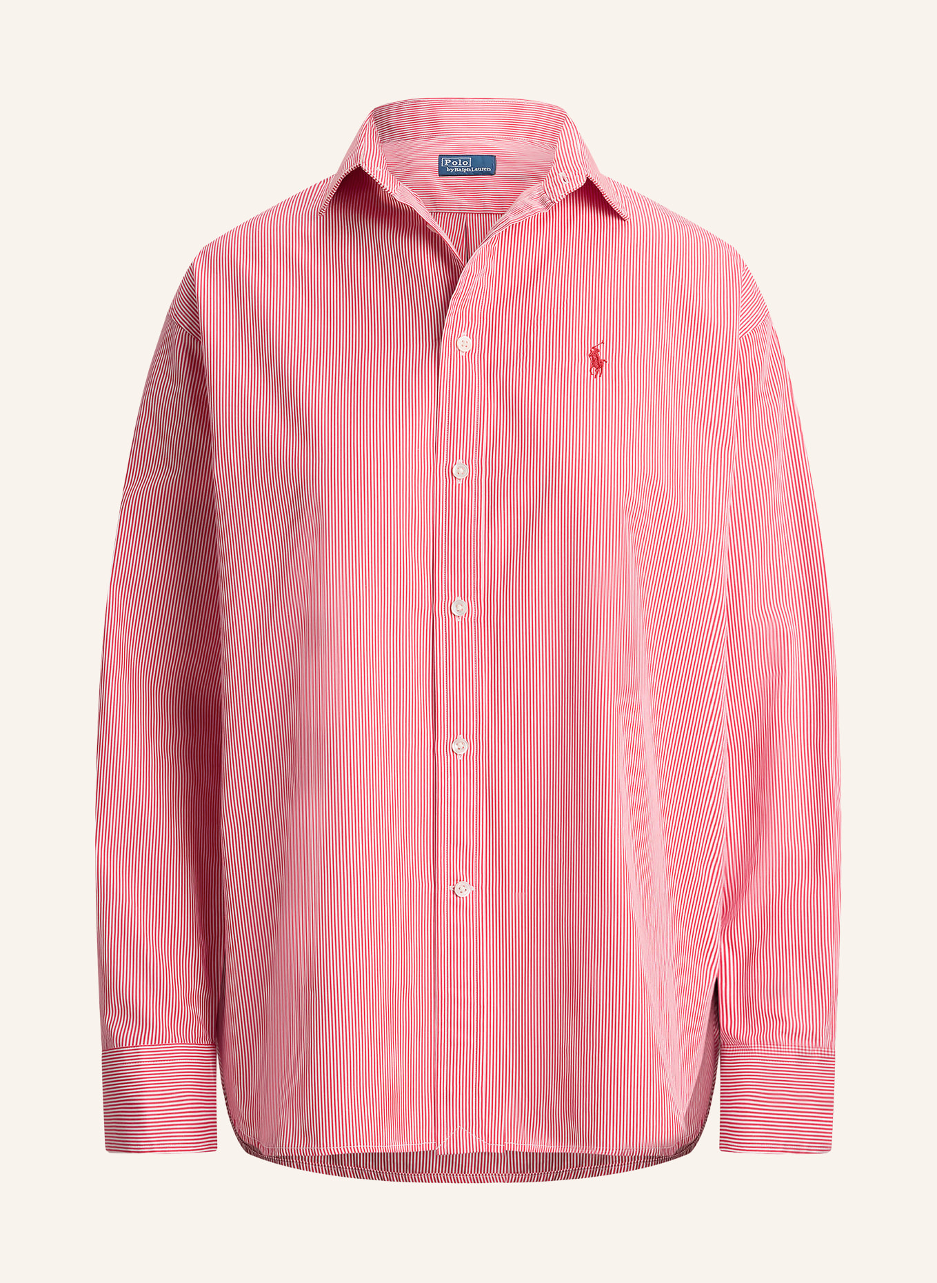POLO RALPH LAUREN chemise: ROUGE / BLANC