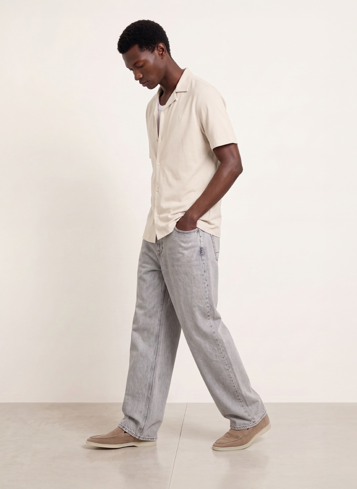 ALLSAINTS Resorthemd HUDSON Relaxed Fit: ECRU