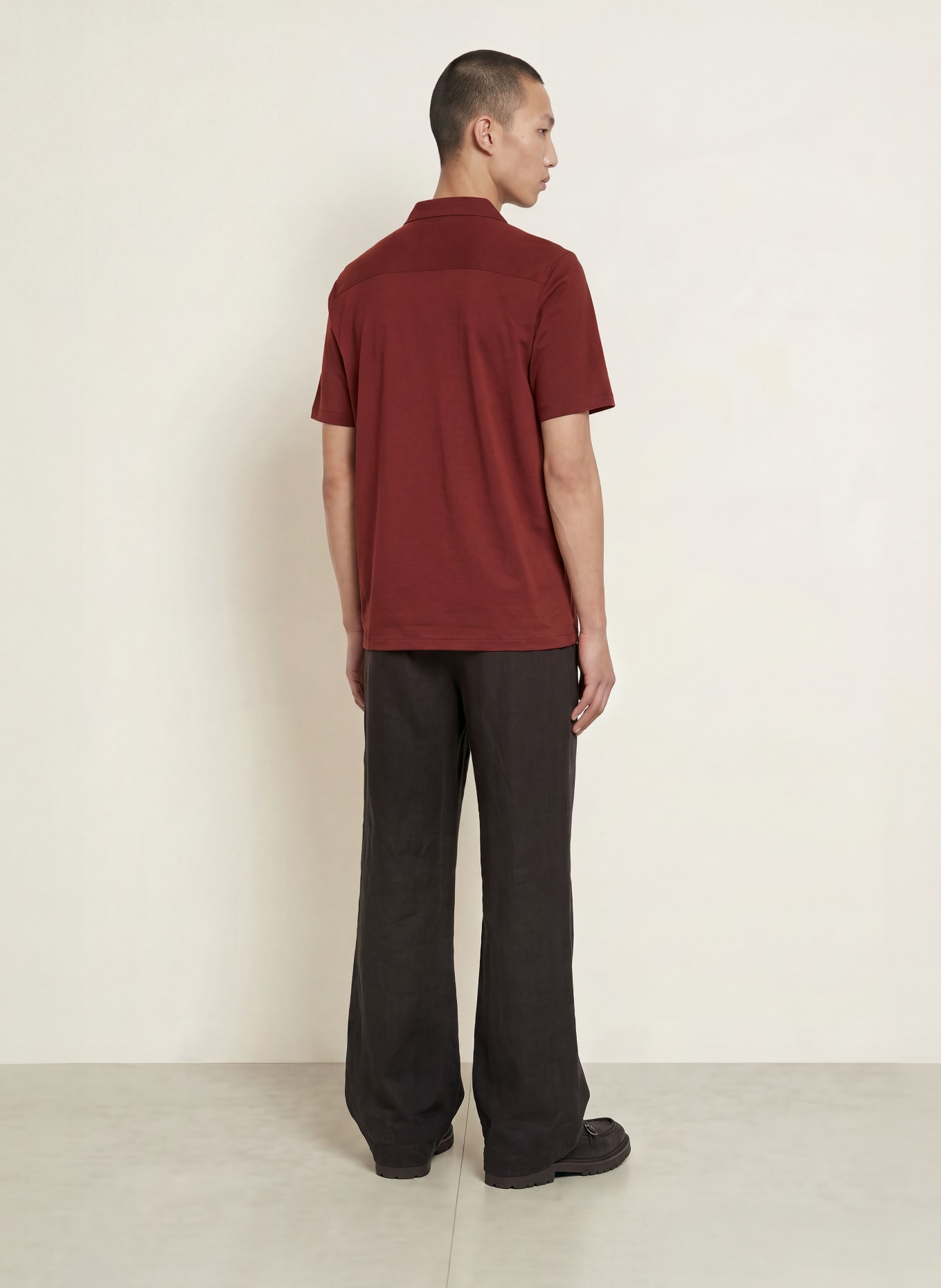 ALLSAINTS Resorthemd HUDSON Relaxed Fit: DUNKELROT