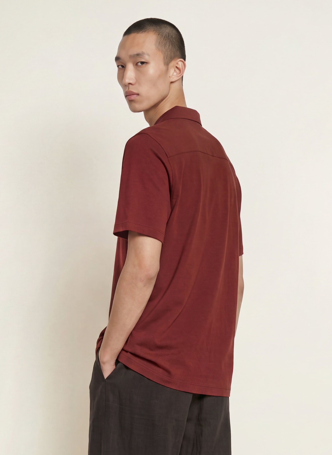 ALLSAINTS Resorthemd HUDSON Relaxed Fit: DUNKELROT