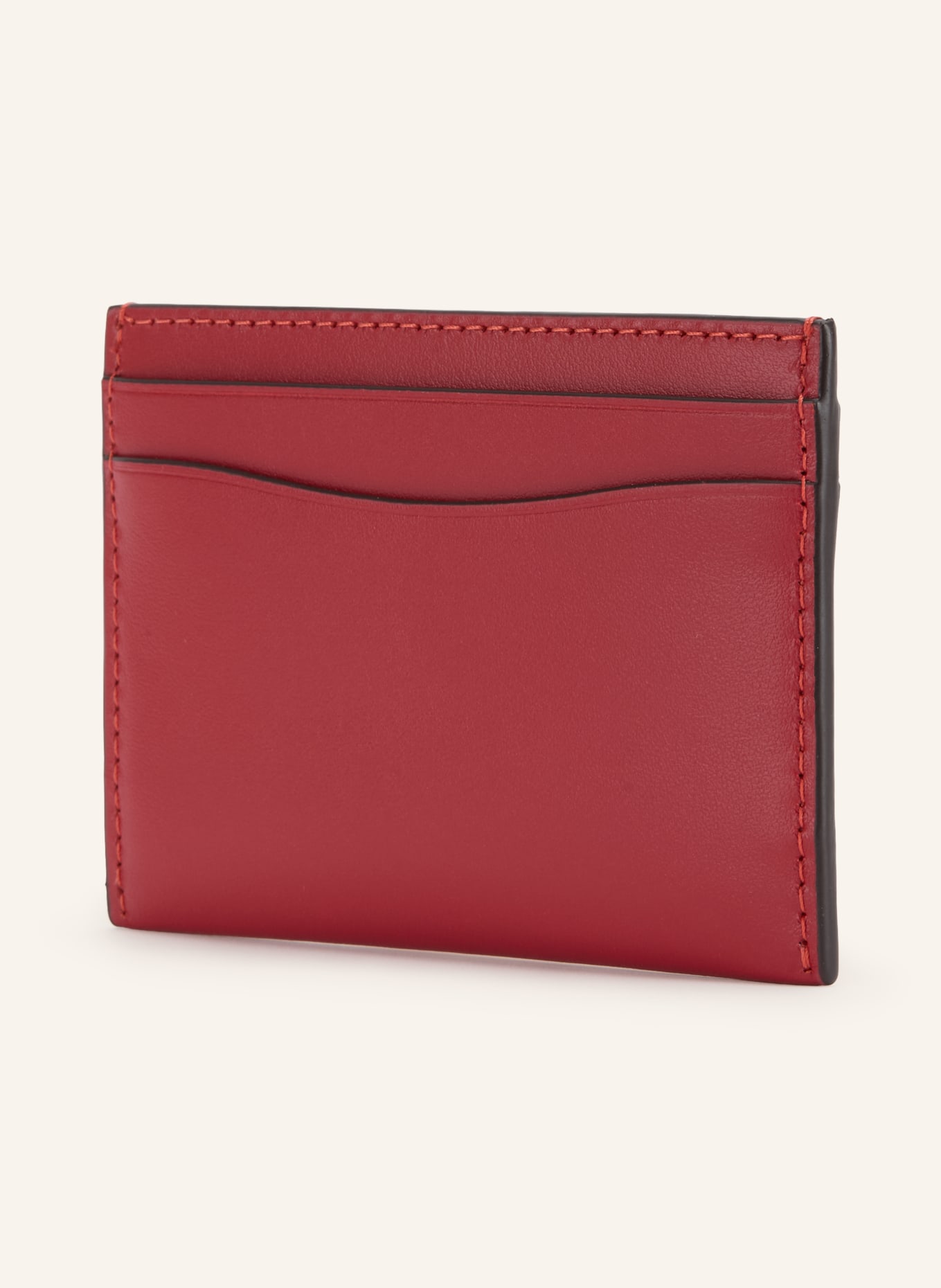 COACH Kartenetui ESSENTIAL: DUNKELROT / GOLD