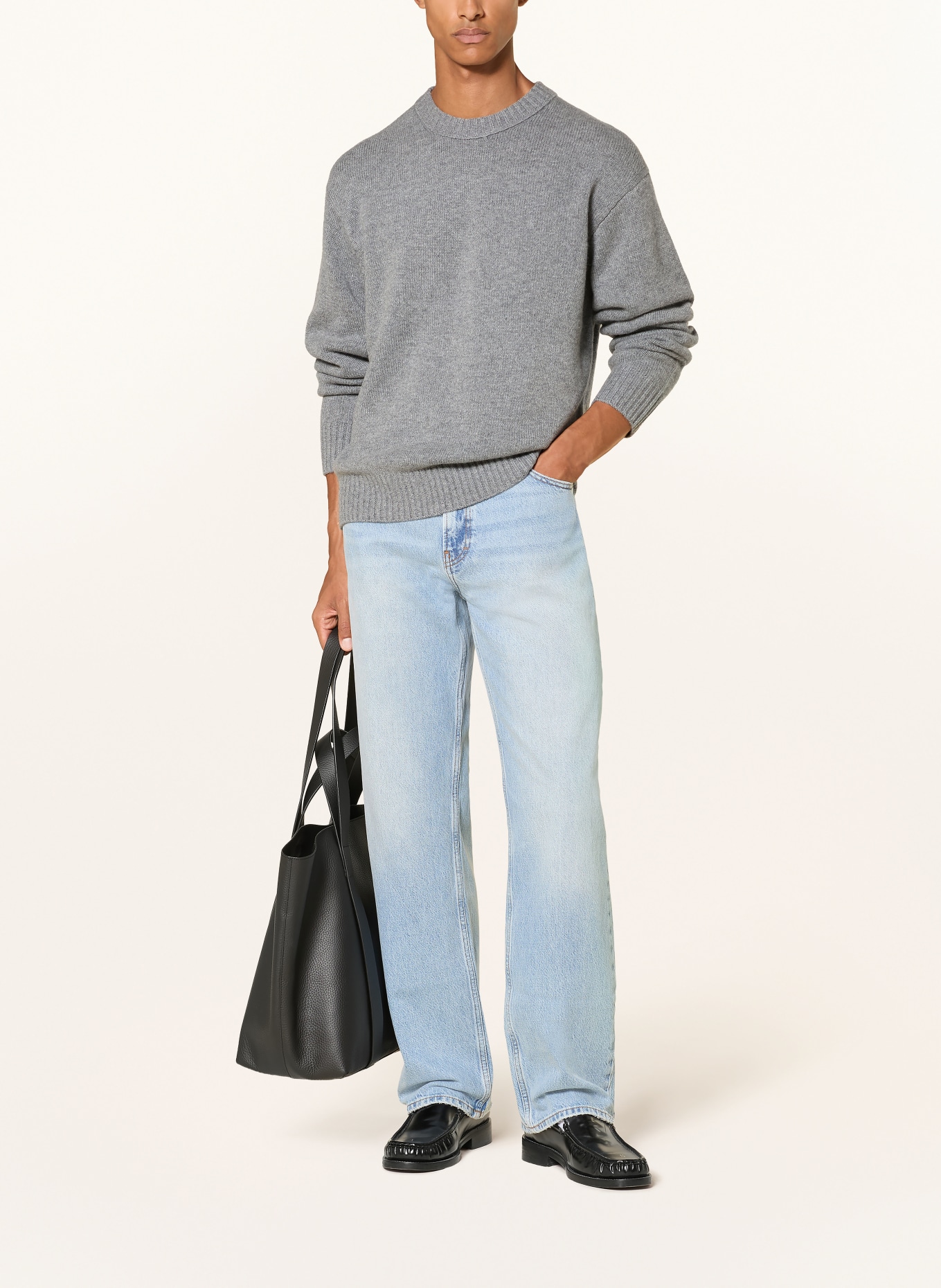 FRAME Kashmir-sweater: GRÅ