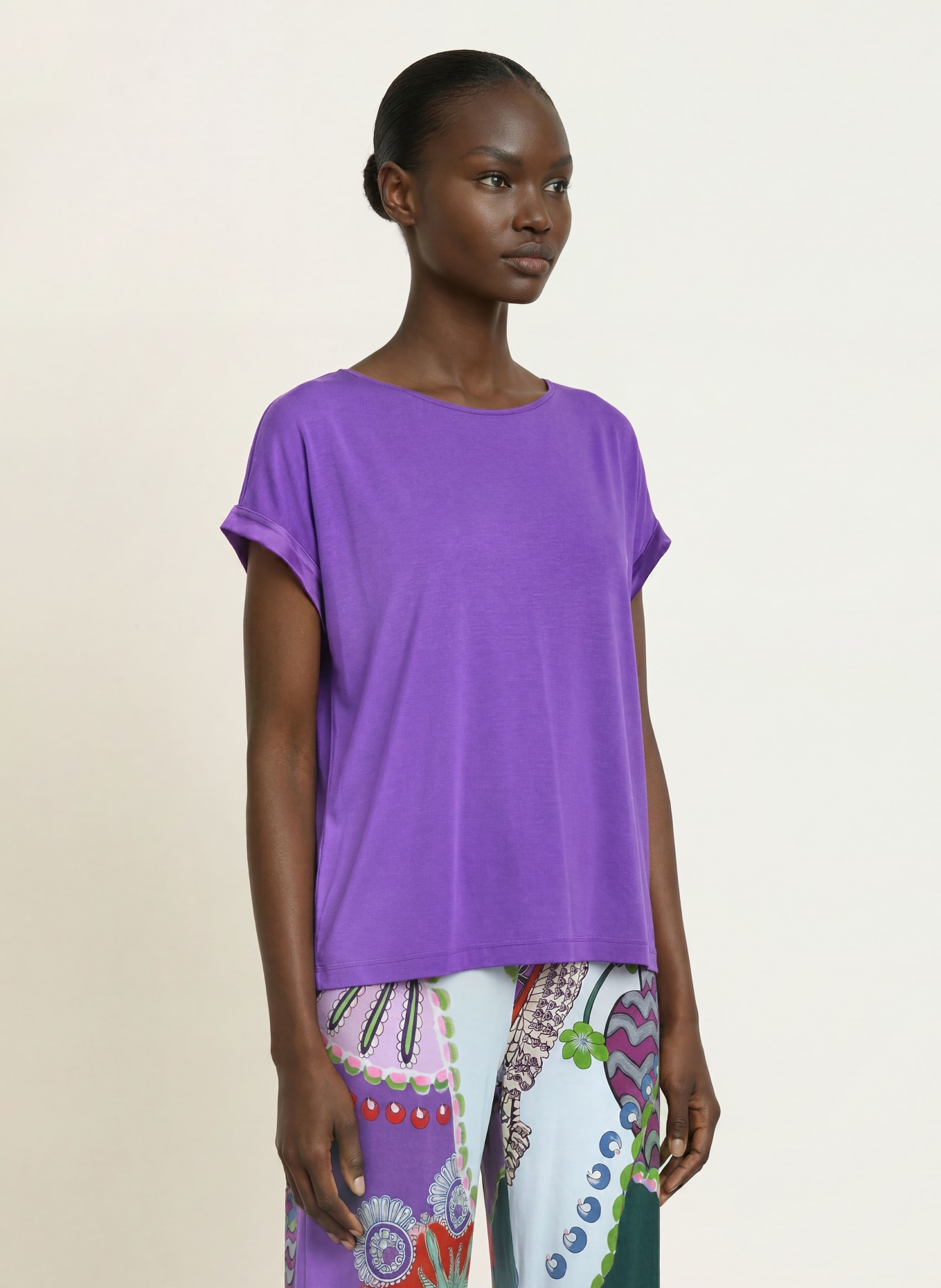 mey Schlafshirt Serie PURE CHIC: NEONLILA