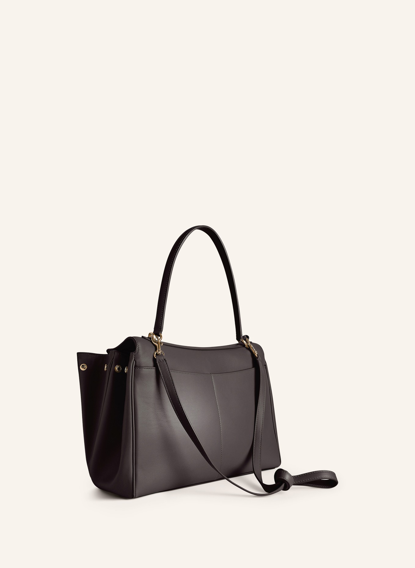 BALENCIAGA Handtasche RODEO MEDIUM: DUNKELBRAUN / GOLD