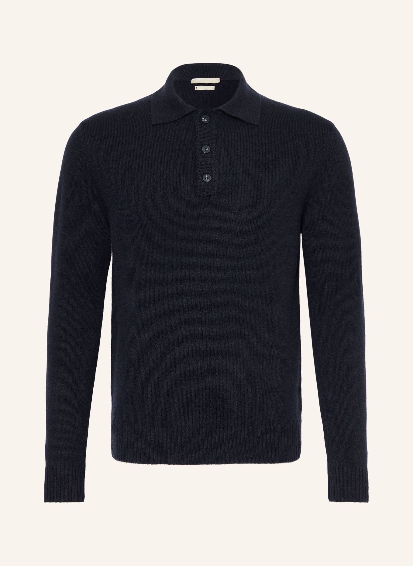 DANIELE FIESOLI Gebreid poloshirt van kasjmier: DONKERBLAUW