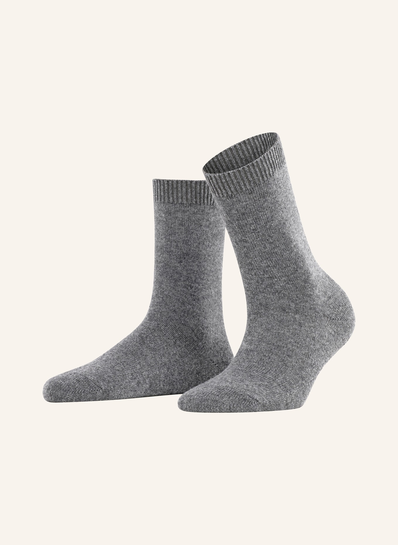 FALKE Strumpor COSY WOOL med merinoull: 3390 LJUSGRÅ MEL.