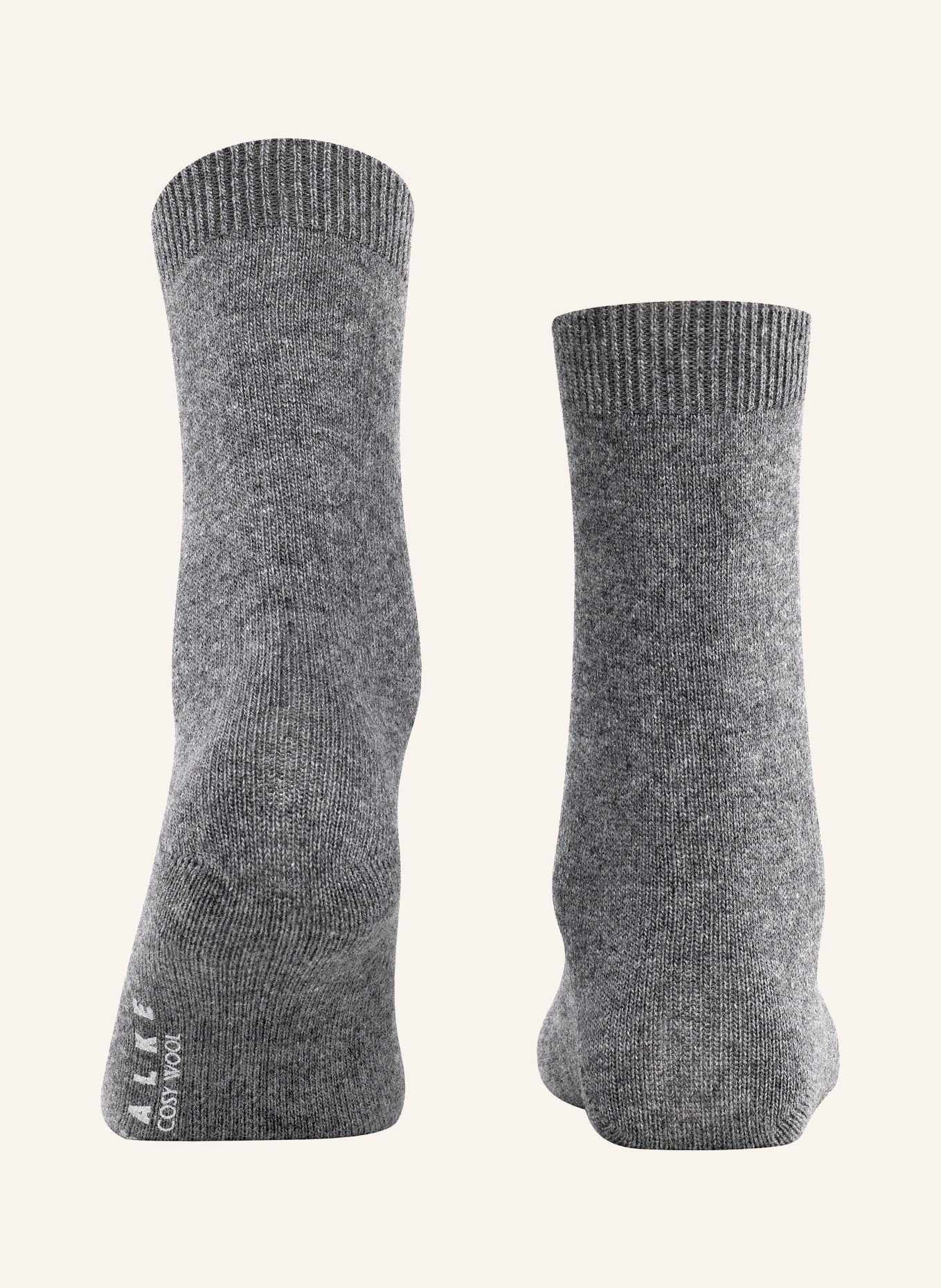 FALKE Strumpor COSY WOOL med merinoull: 3390 LJUSGRÅ MEL.