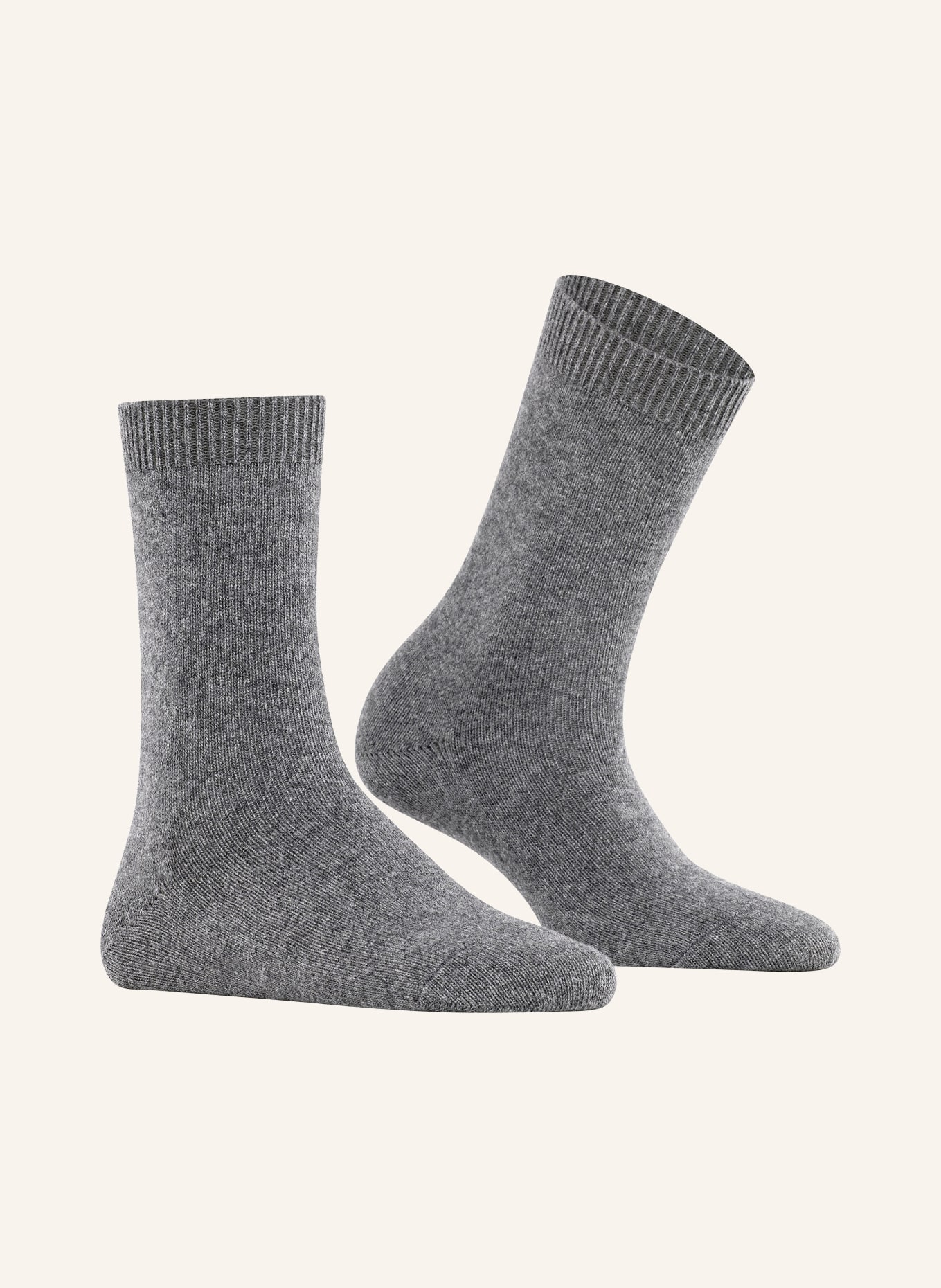 FALKE Strumpor COSY WOOL med merinoull: 3390 LJUSGRÅ MEL.